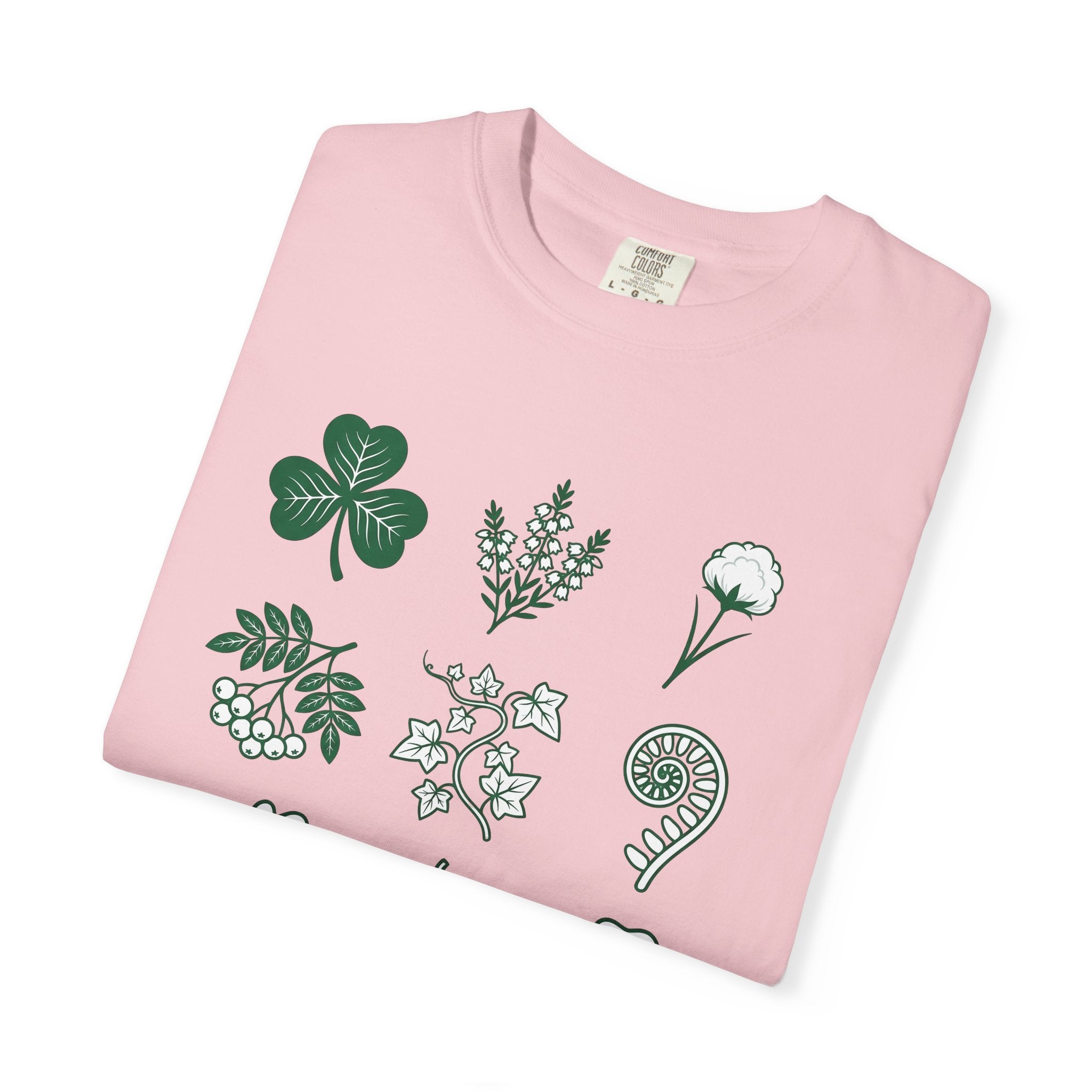 Clover Plants Shirt St. Patrick's Day Outdoors Gift Women Floral Art Tee Shamrock T-Shirt Luck Fan Botanical Tshirt Nature Graphic Simple
