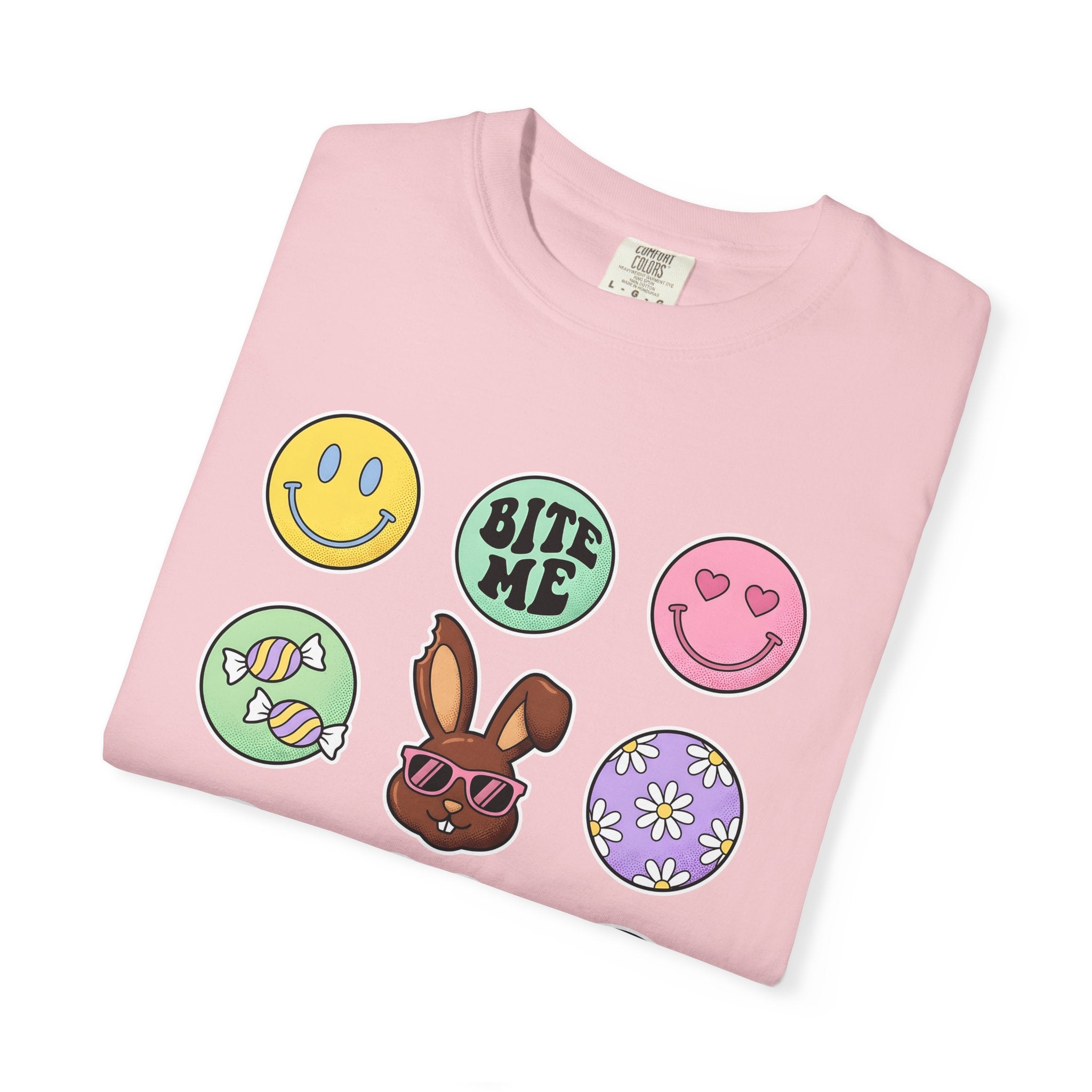 Cocoa Bunny Shirt Easter Treats Gift Women Cartoon Tee Bunny T-Shirt Easter Fan Cartoon Tshirt Sweets Graphic Classic Joyful Face Tshirt