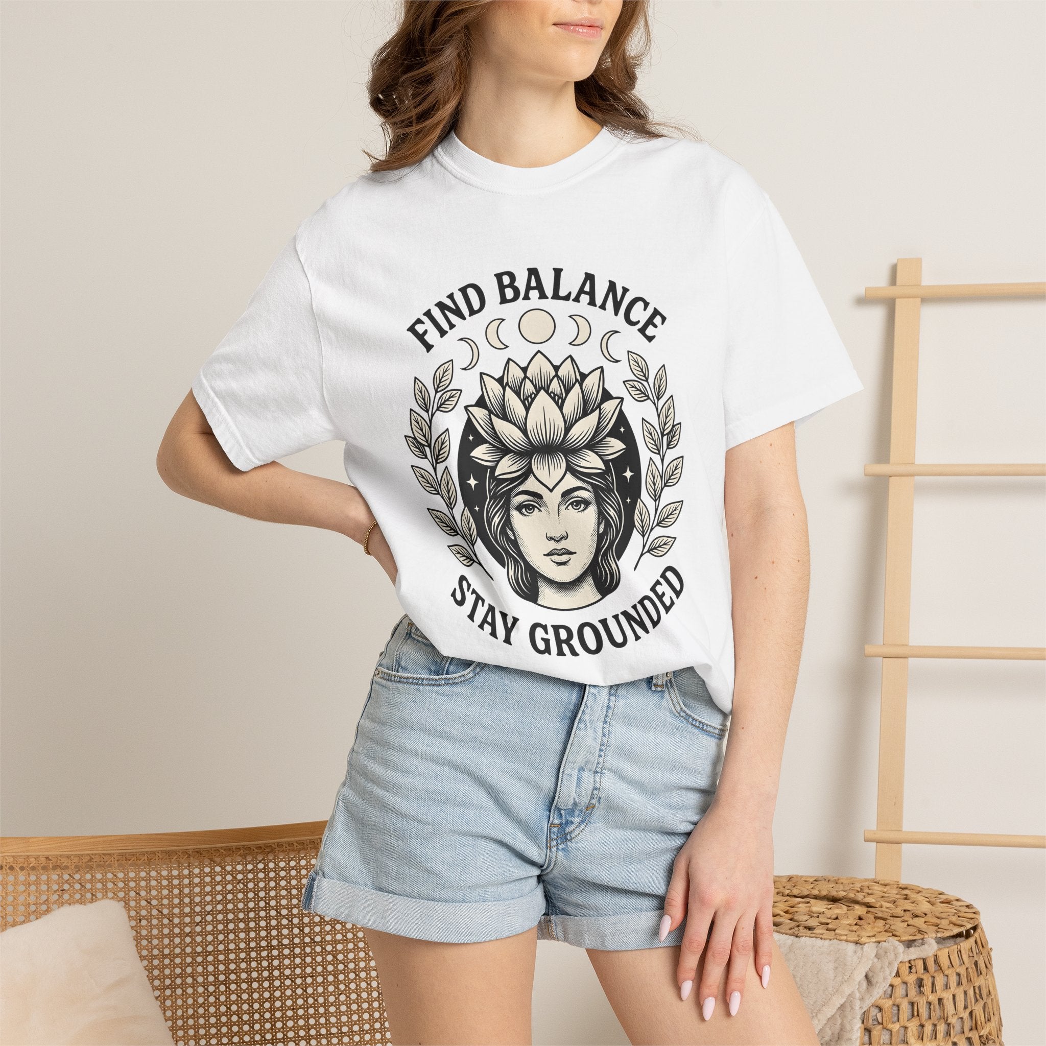 Lotus Bloom Girl Shirt Yoga Wellness Gift Women Earthy Tee Lotus Flower T-Shirt Yogini Enthusiast Bohemian Tshirt Self Care Graphic Rustic