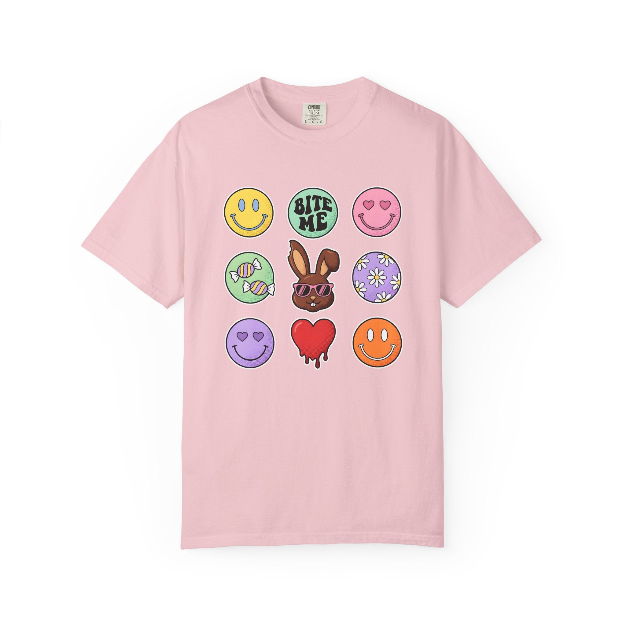 Cocoa Bunny Shirt Easter Treats Gift Women Cartoon Tee Bunny T-Shirt Easter Fan Cartoon Tshirt Sweets Graphic Classic Joyful Face Tshirt