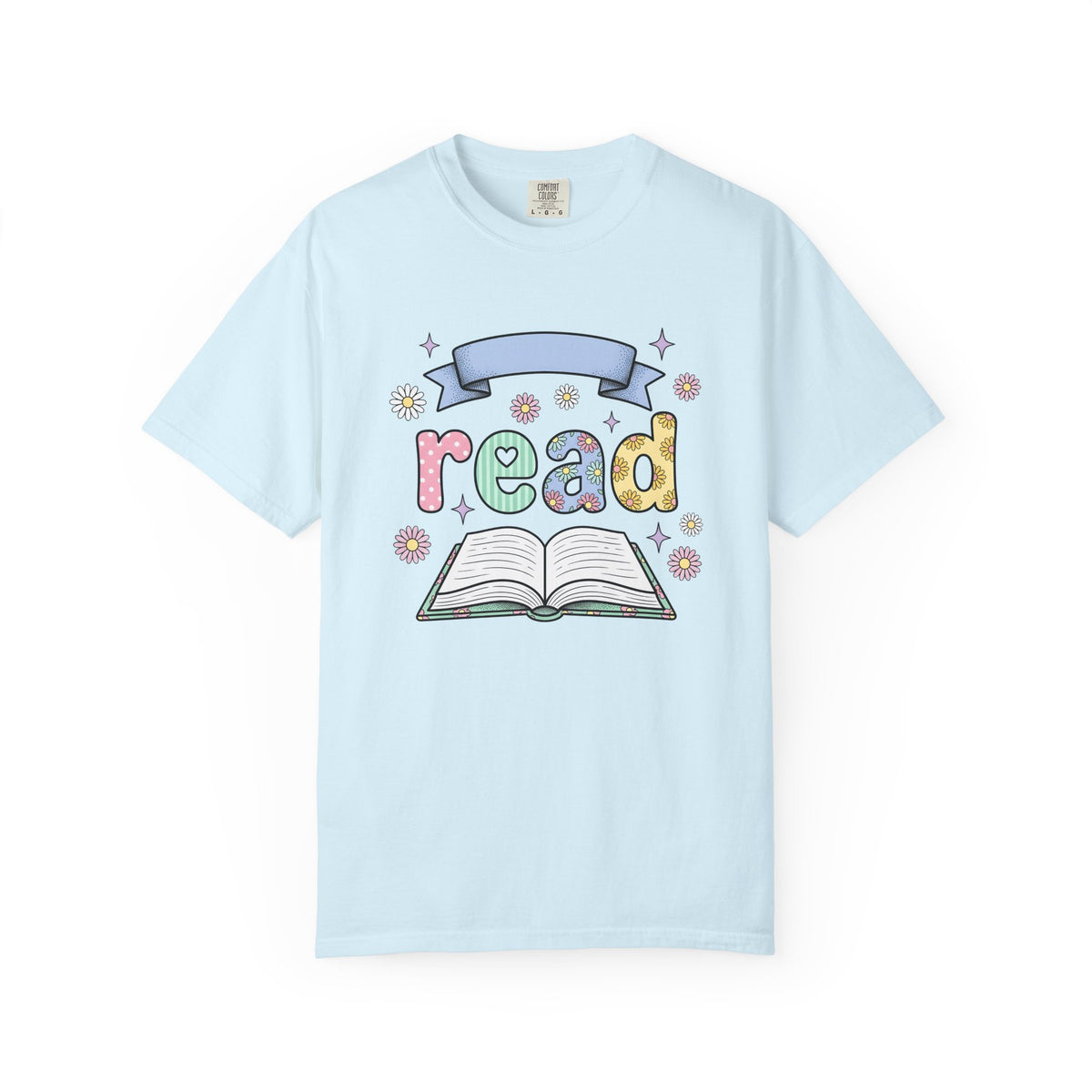 Open Book Shirt Teacher Reading Gift Women Cute Tee Booklet T-Shirt Educator Enthusiast Adorable Tshirt Literacy Graphic Pastel Flowers