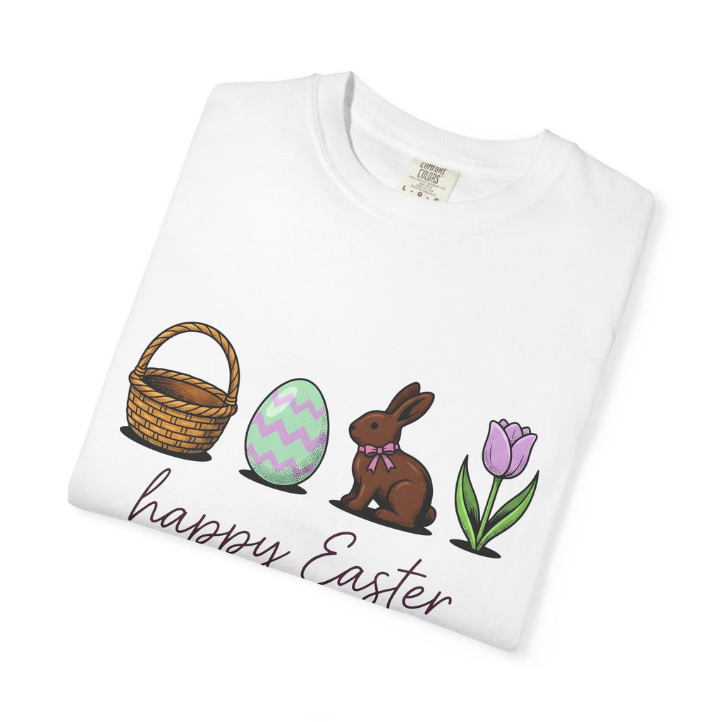 Easter Bunny Shirt Easter Spring Gift Women Cartoon Tee Bunny T-Shirt Easter Fan Toon Tshirt Floral Graphic Hand Drawn Easter Egg Tshirt