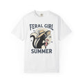 Skunk Cap Shirt Summer Wildlife Gift Women Retro Tee Skunk Hat T-Shirt Vacation Fan Outdoors Graphic Tshirt Sketch Drink Tshirt