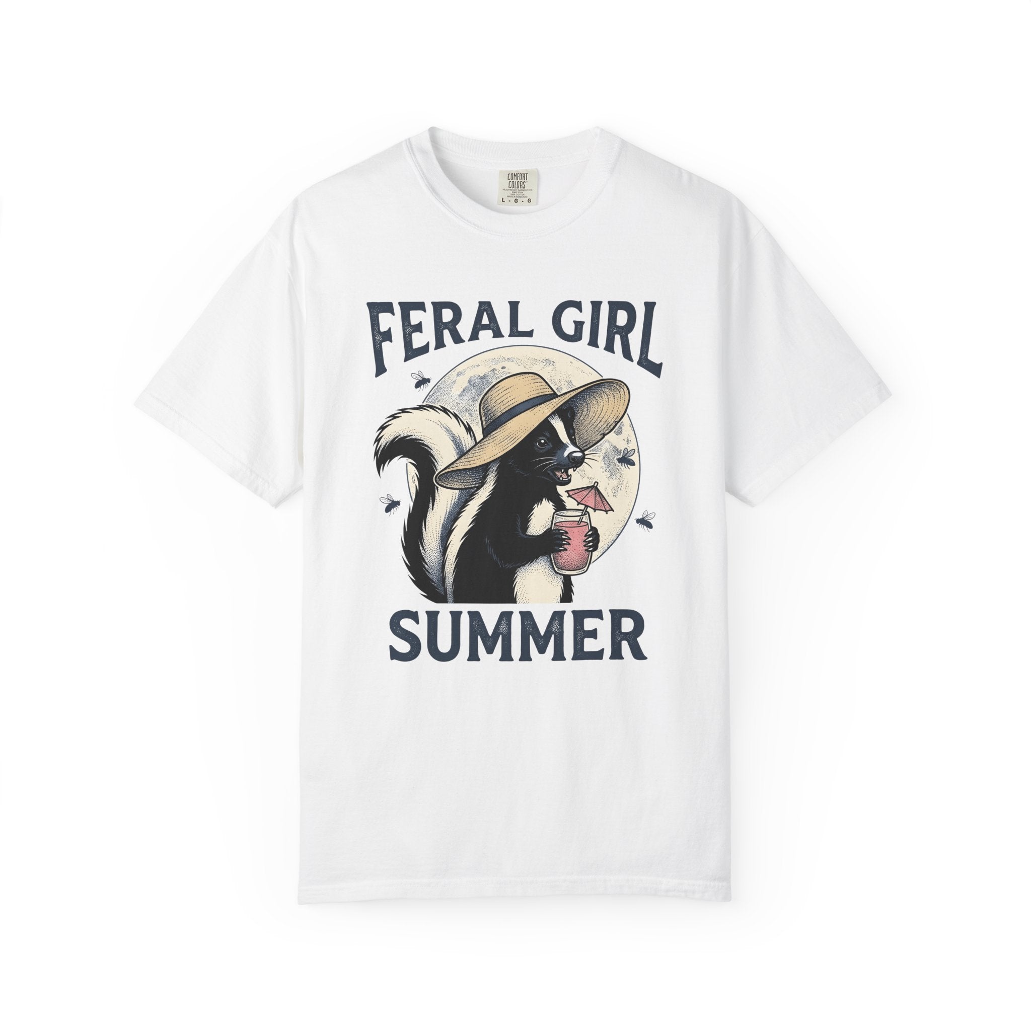 Skunk Cap Shirt Summer Wildlife Gift Women Retro Tee Skunk Hat T-Shirt Vacation Fan Outdoors Graphic Tshirt Sketch Drink Tshirt