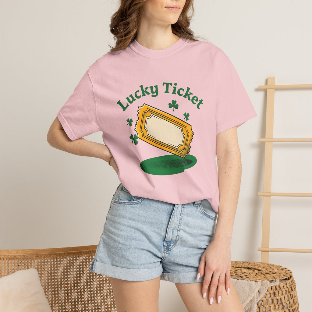 Lottery Ticket Shirt St Patrick's Day Fortune Gift Women Rustic Tee Raffle T-Shirt Irish Fan Lucky Tshirt Prosperity Graphic Antique Clover
