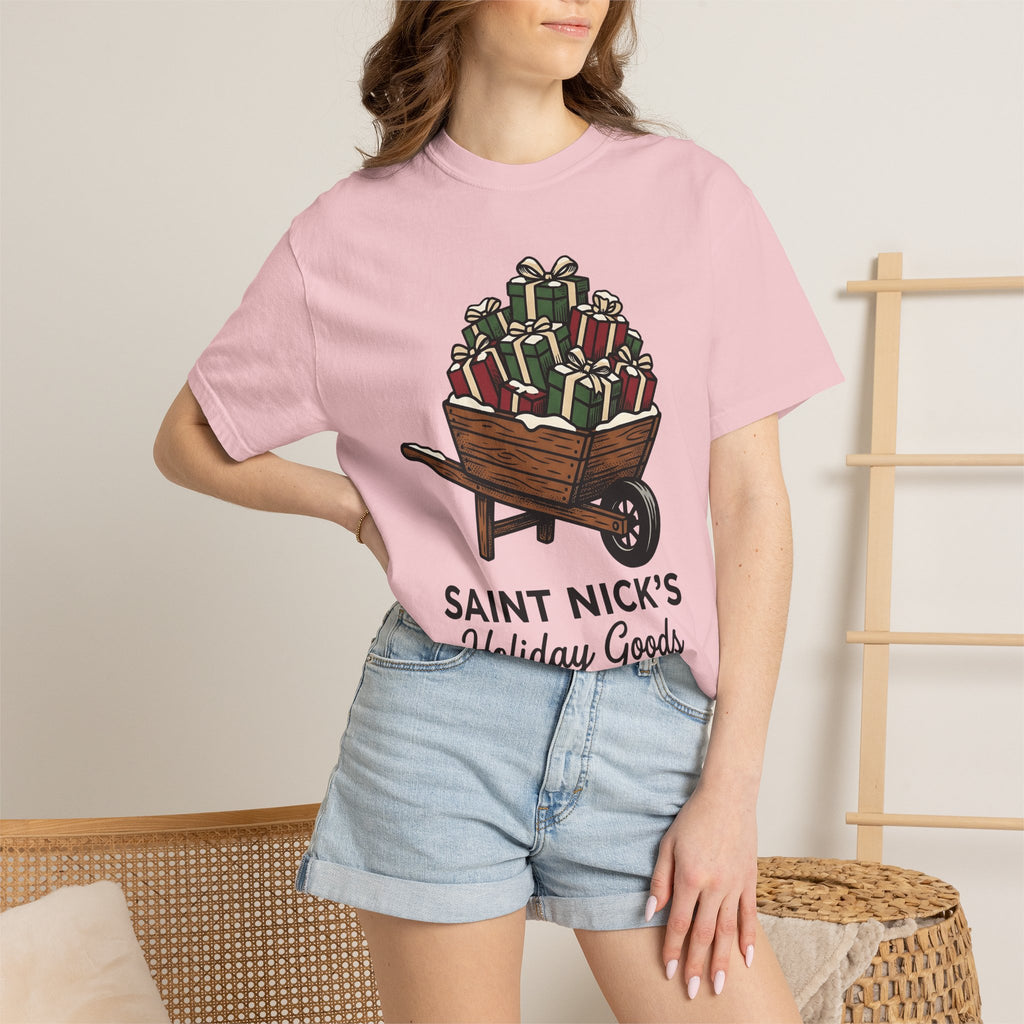 Garden Wheelbarrow Gifts Shirt Christmas Festivity Gift Women Classic Tee Wheelbarrow T-Shirt Holiday Fan Vintage Tshirt Celebration Graphic