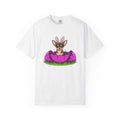 Chihuahua Bunny Ears Shirt Dog Holiday Gift Women Cartoon Tee Puppy T-Shirt Dog Fan Comic Tshirt Easter Graphic Kawaii Easter Egg Tshirt