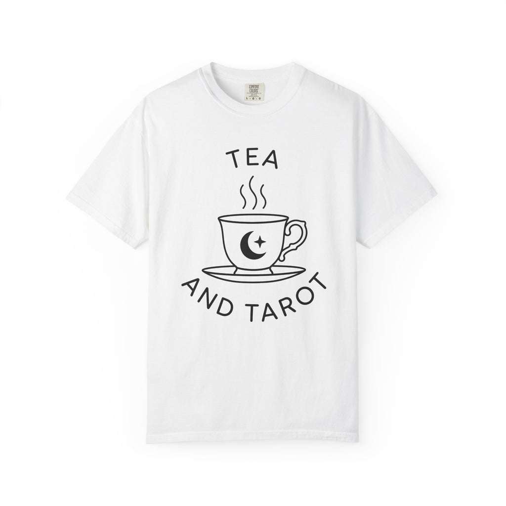 Tea Cup Shirt Tea Witchcraft Gift Women Minimalist Tee Mug T-Shirt Tea Enthusiast Simple Tshirt Occult Graphic Vintage Crescent Moon Tshirt