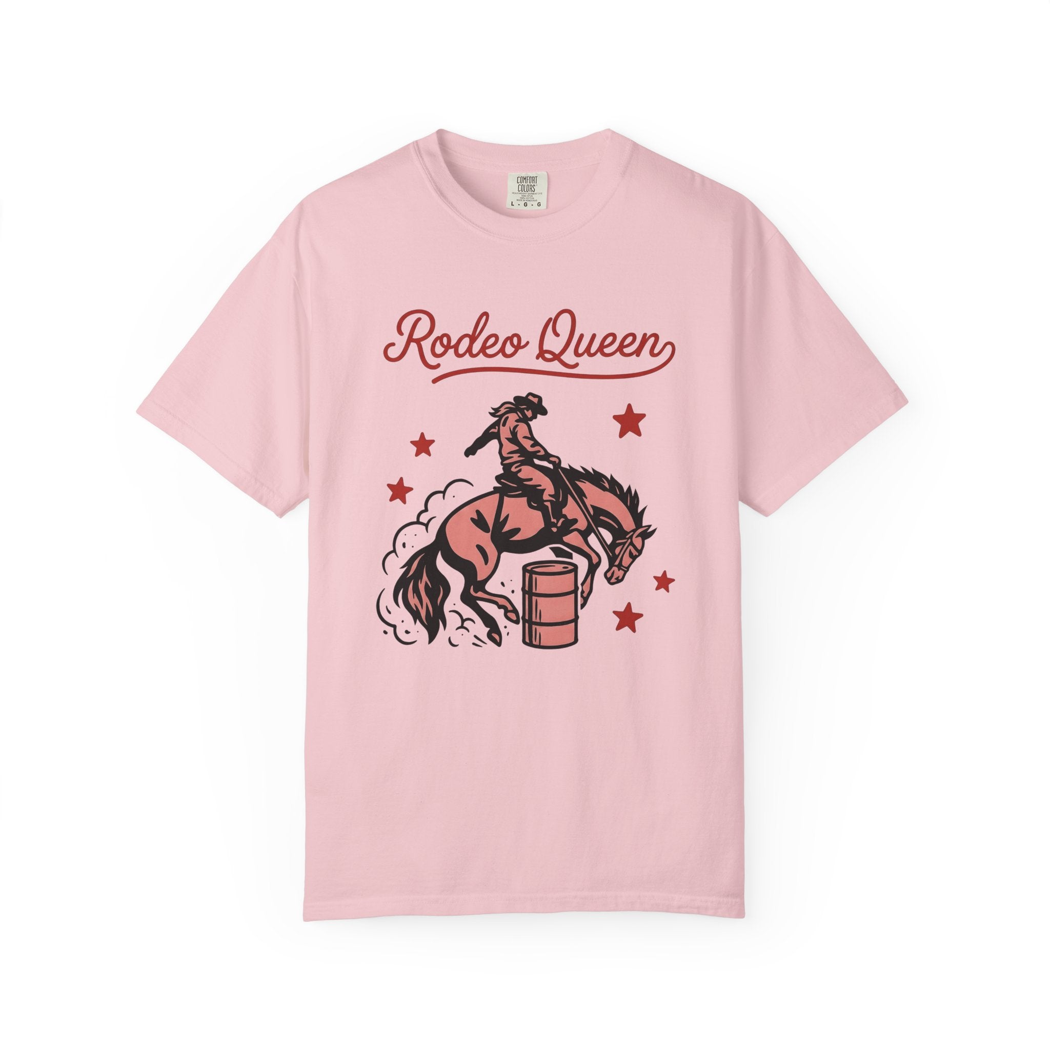 Barrel Horse Shirt Cowgirl Country Gift Women Distressed Tee Barrel Racing T-Shirt Rodeo Fan Western Tshirt Rural Graphic Line Art Star
