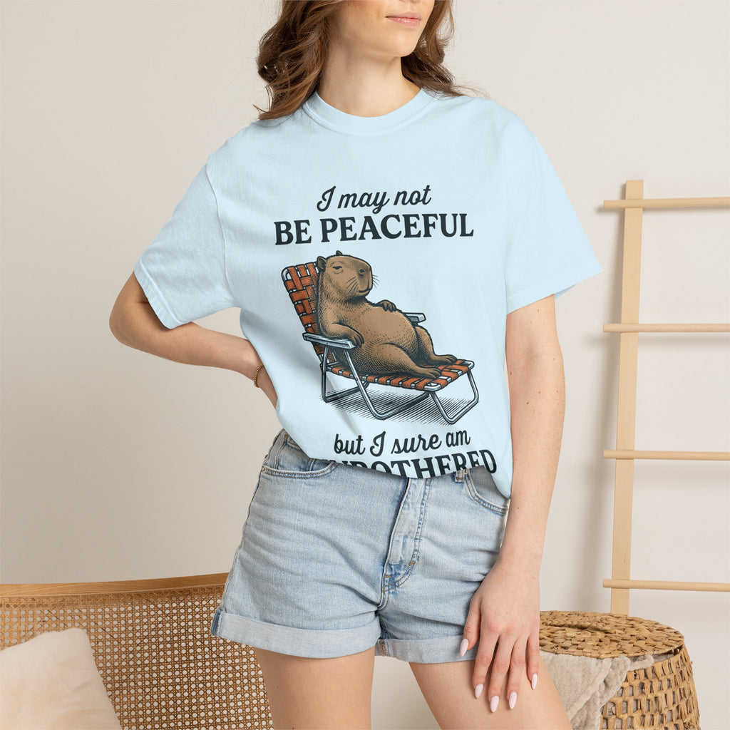 Capybara Seat Shirt Funny Pet Gift Women Retro Tee Rodent T-Shirt Humor Fan Vintage Tshirt Animal Graphic Sketch Recliner Tshirt
