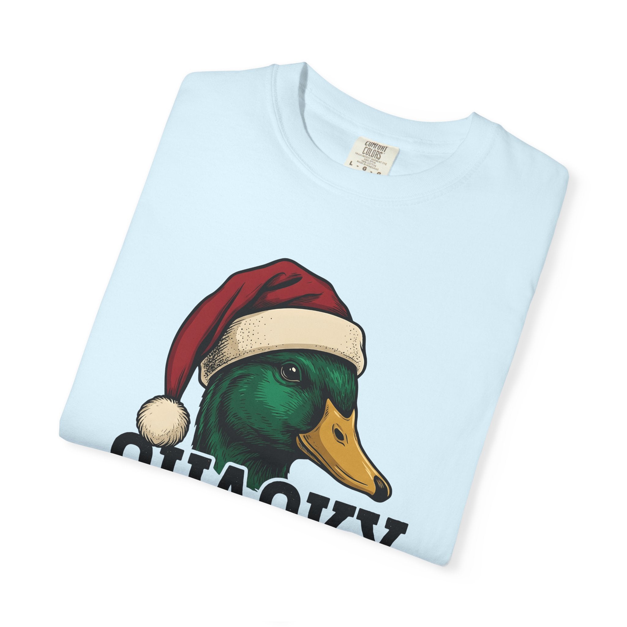 Duck Santa Hat Shirt Christmas Animal Gift Women Vintage Tee Mallard T-Shirt Xmas Fan Retro Tshirt Creature Graphic Hand Drawn Holiday Humor