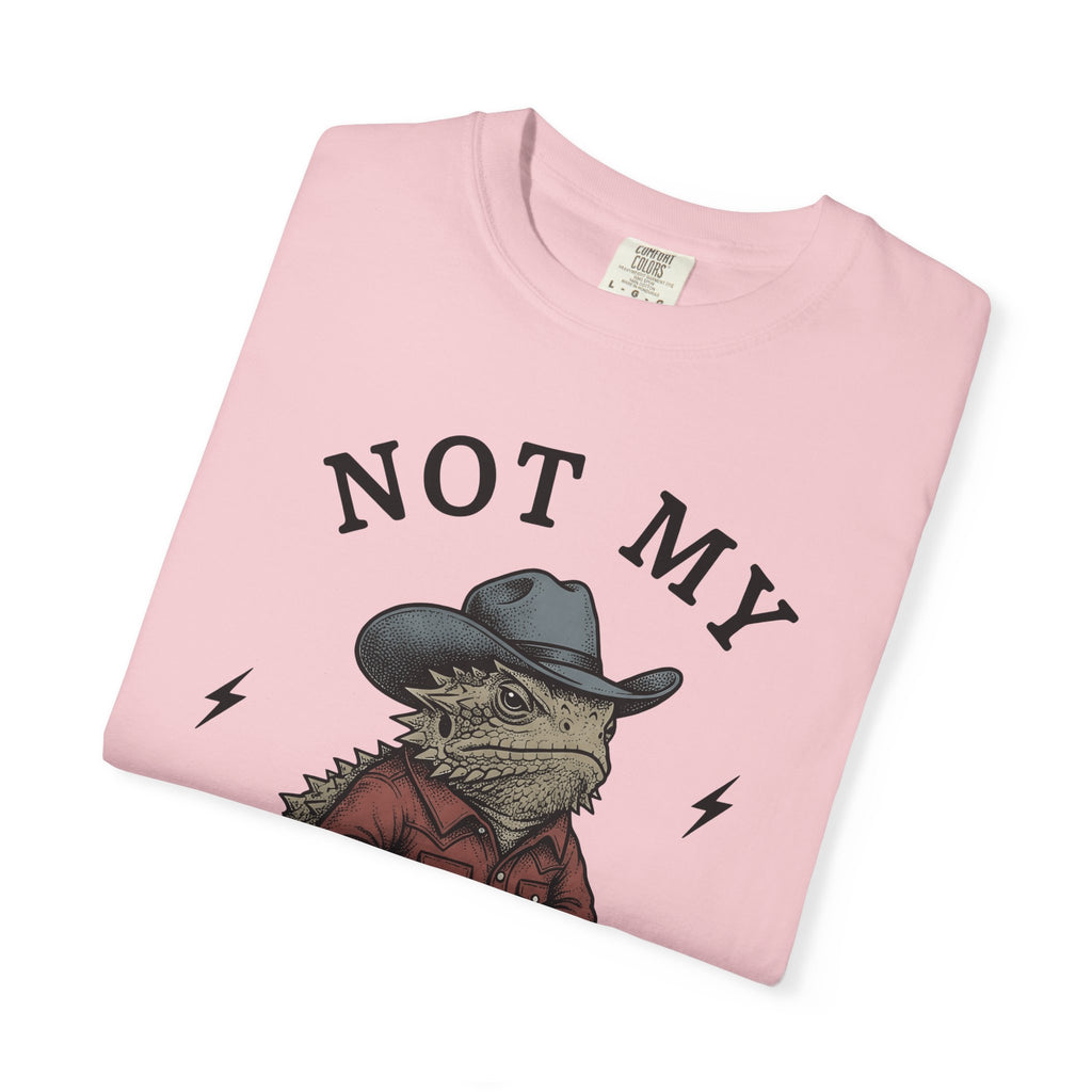Lizard Cowboy Shirt Animals Western Gift Women Vintage Tee Gecko T-Shirt Reptile Fan Retro Tshirt Rodeo Graphic Hand Drawn Cowboy Hat Tshirt