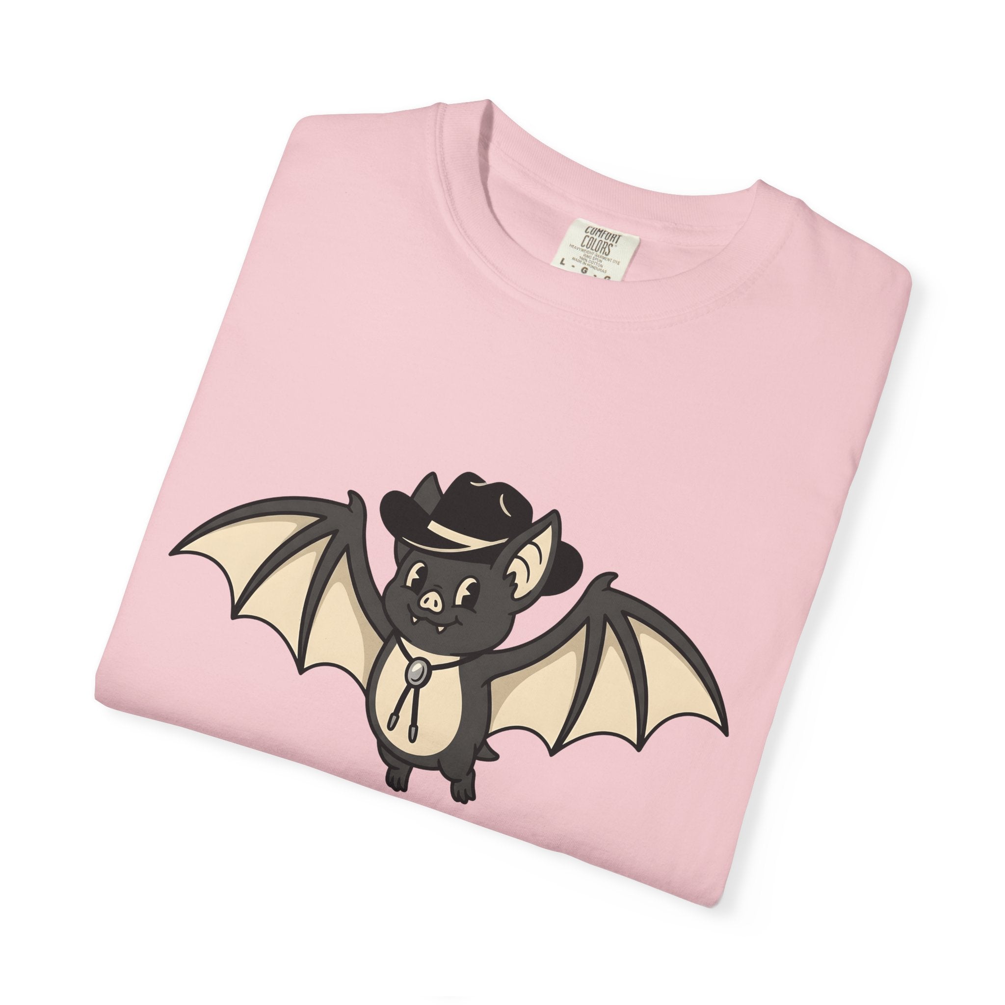 Bat Cowboy Shirt Halloween Rustic Gift Women Lovable Tee Vampire T-Shirt Horror Fan Cute Tshirt Country Graphic Comic Western Hat Tshirt