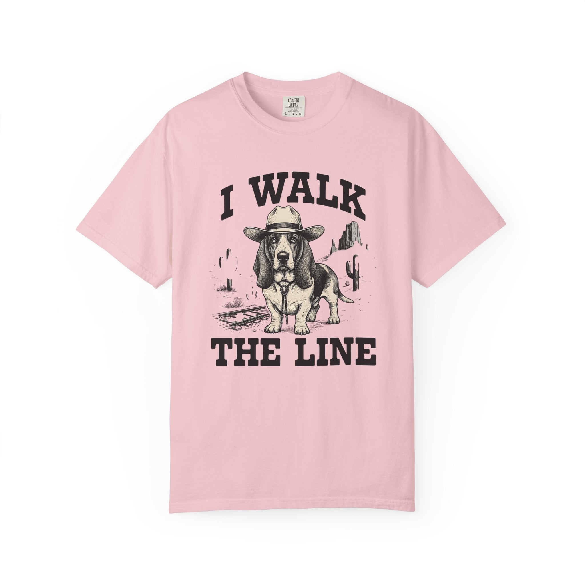 Basset Hound Cowboy Shirt Dog Cowboy Gift Women Retro Tee Hound Dog T-Shirt Dog Fan Vintage Tshirt Rodeo Graphic Sketch Cactus Tshirt