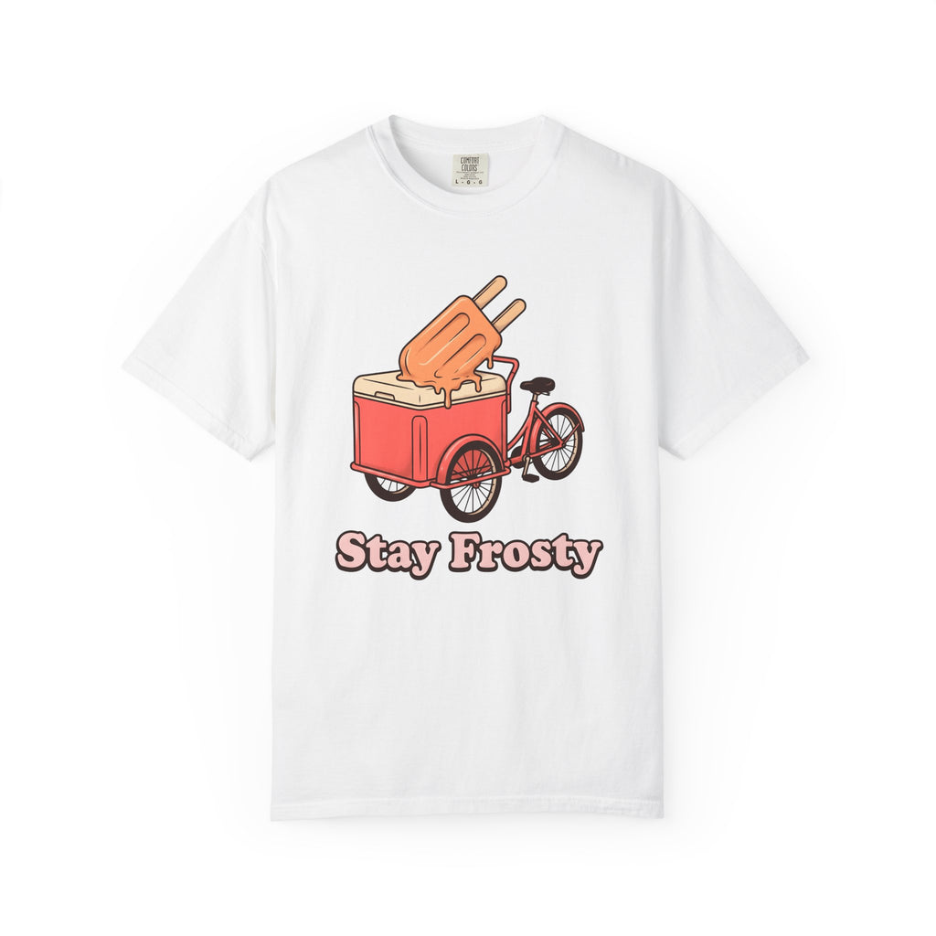 Ice Cream Cart Shirt Desserts Beach Gift Women Comic Tee Ice Cream Van T-Shirt Sweets Fan Cartoon Tshirt Coastal Graphic Vintage Bike Tshirt