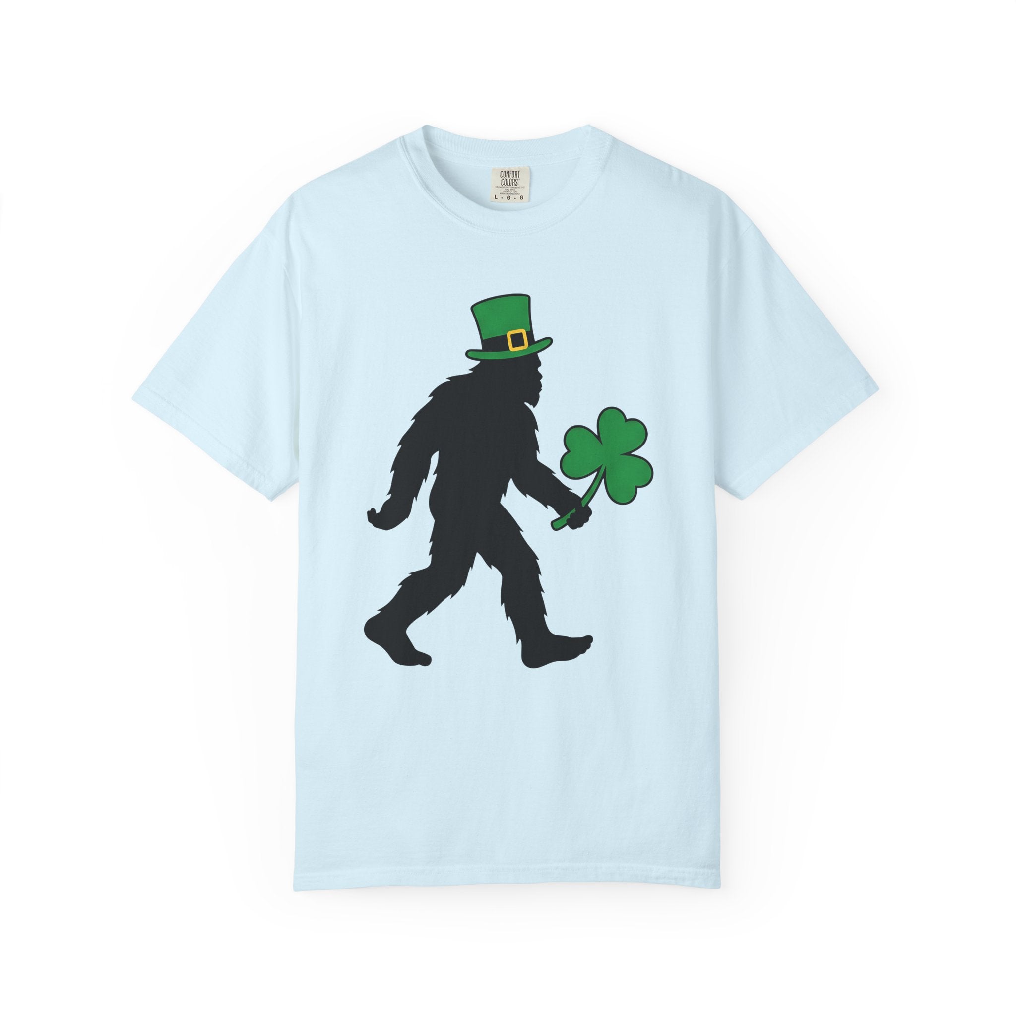 Bigfoot Leprechaun Shirt St Patrick's Day Cryptids Gift Women Cartoon Tee Sasquatch T-Shirt St Patricks Fan Toon Tshirt Crypto Graphic