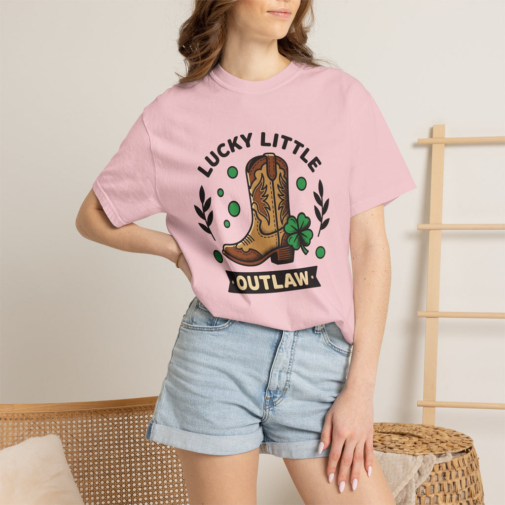 Cowgirl Boot Shirt St. Patrick's Day Ranch Gift Women Hand Drawn Tee Boot T-Shirt Luck Fan Illustrated Tshirt Farmhouse Graphic Classic Four
