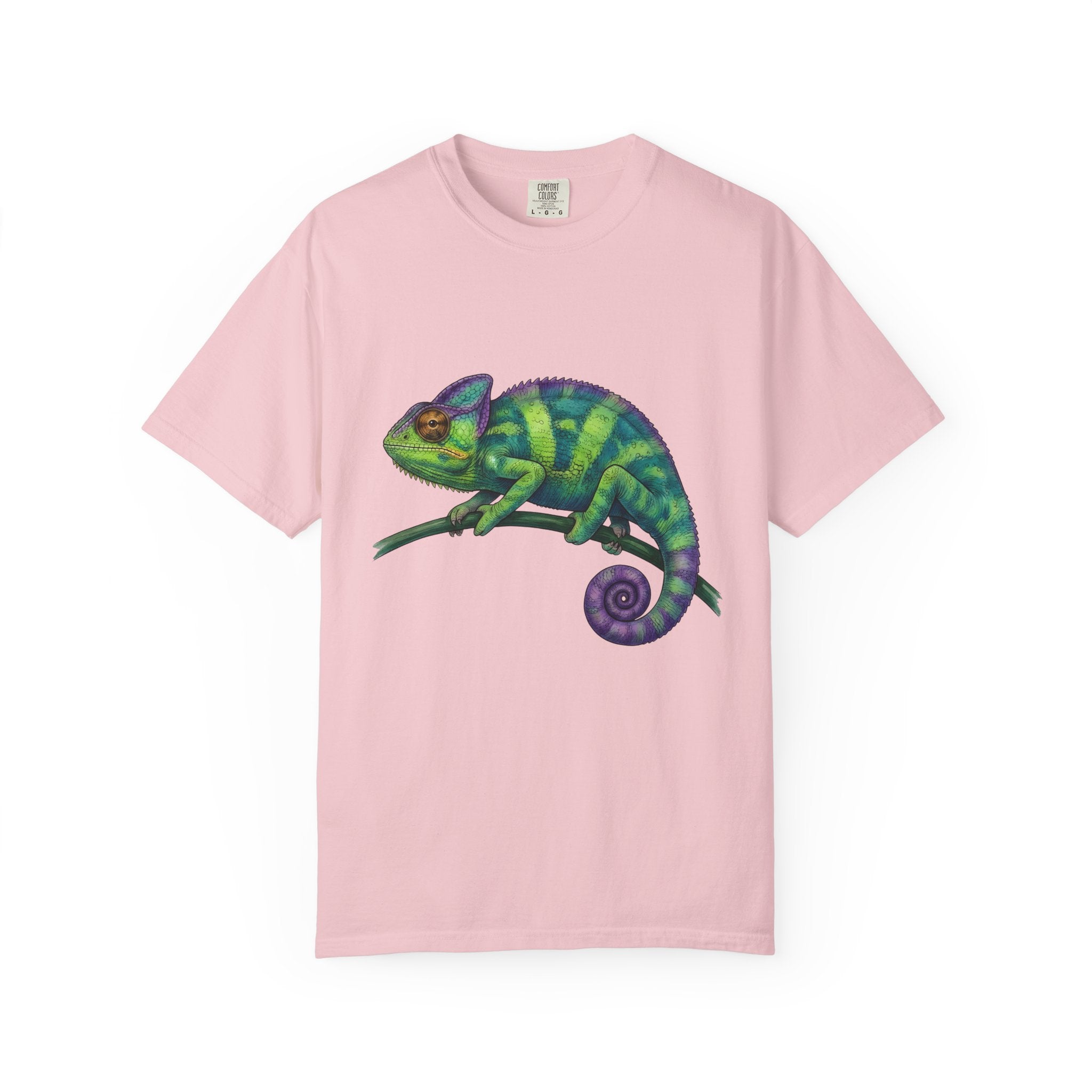 Chameleon Shirt Animals Lizard Gift Women Vibrant Tee Chameleon T-Shirt Wildlife Fan Colorful Tshirt Gecko Graphic Sketch Twig Tshirt