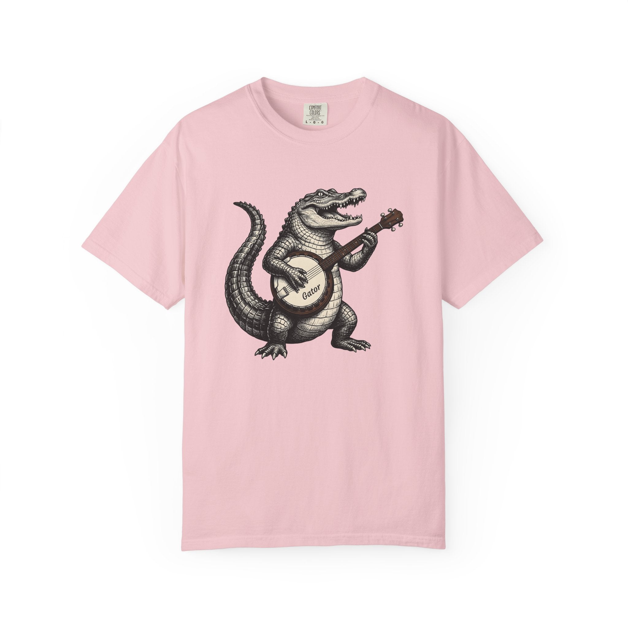 Caiman String Instrument Shirt Animals Composer Gift Women Rustic Tee Lute T-Shirt Wildlife Enthusiast Vintage Tshirt Maestro Graphic Doodle