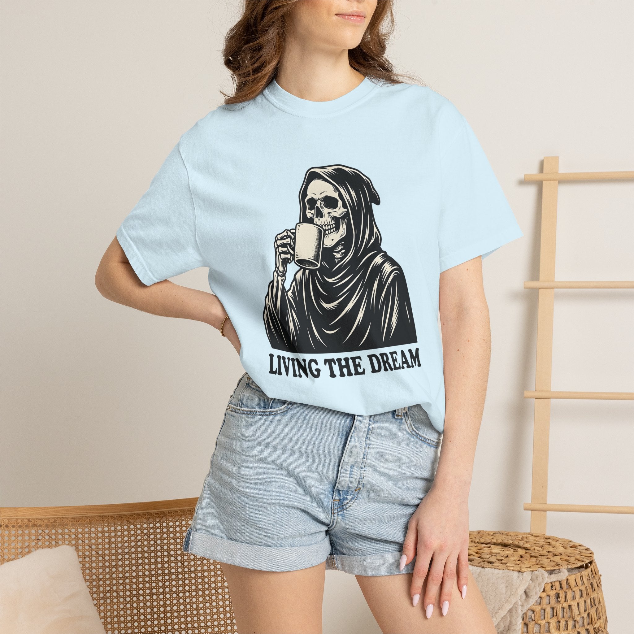 Reaper Skull Shirt Halloween Brew Gift Women Horror Tee Grim Reaper T-Shirt Halloween Fan Spooky Tshirt Coffee Graphic Classic Coffee Cup
