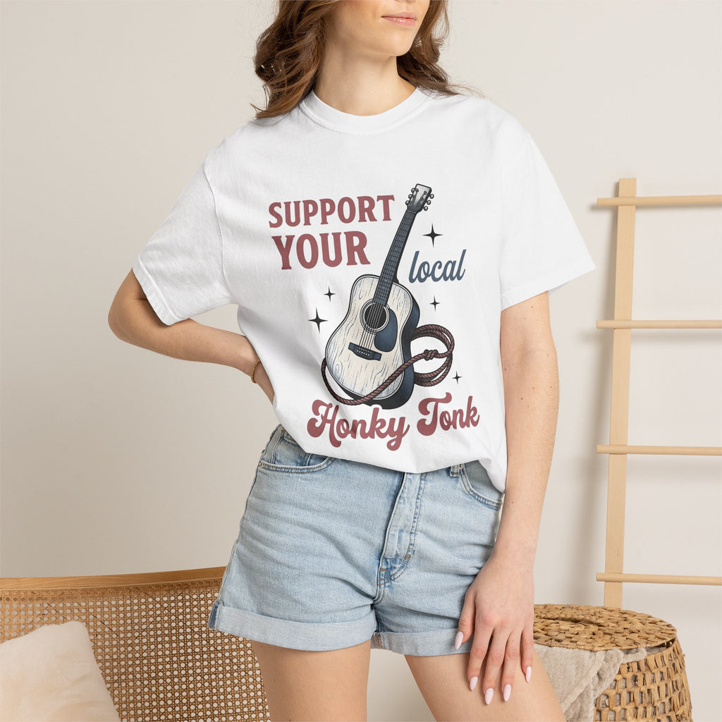 Acoustic Guitar Shirt Cowgirl Folk Gift Women Hand Drawn Tee Guitar T-Shirt Cowgirl Fan Illustrated Tshirt Traditional Graphic Sketch Rope