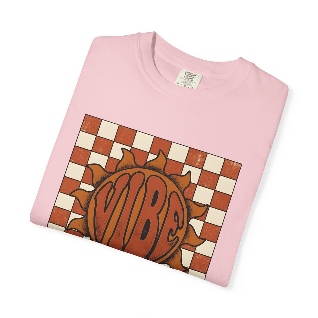 Sun Graphic Shirt Retro Boho Gift Women Retro Tee Solar T-Shirt Retro Fan Groovy Tshirt Hippie Graphic Vintage Checkerboard Tshirt