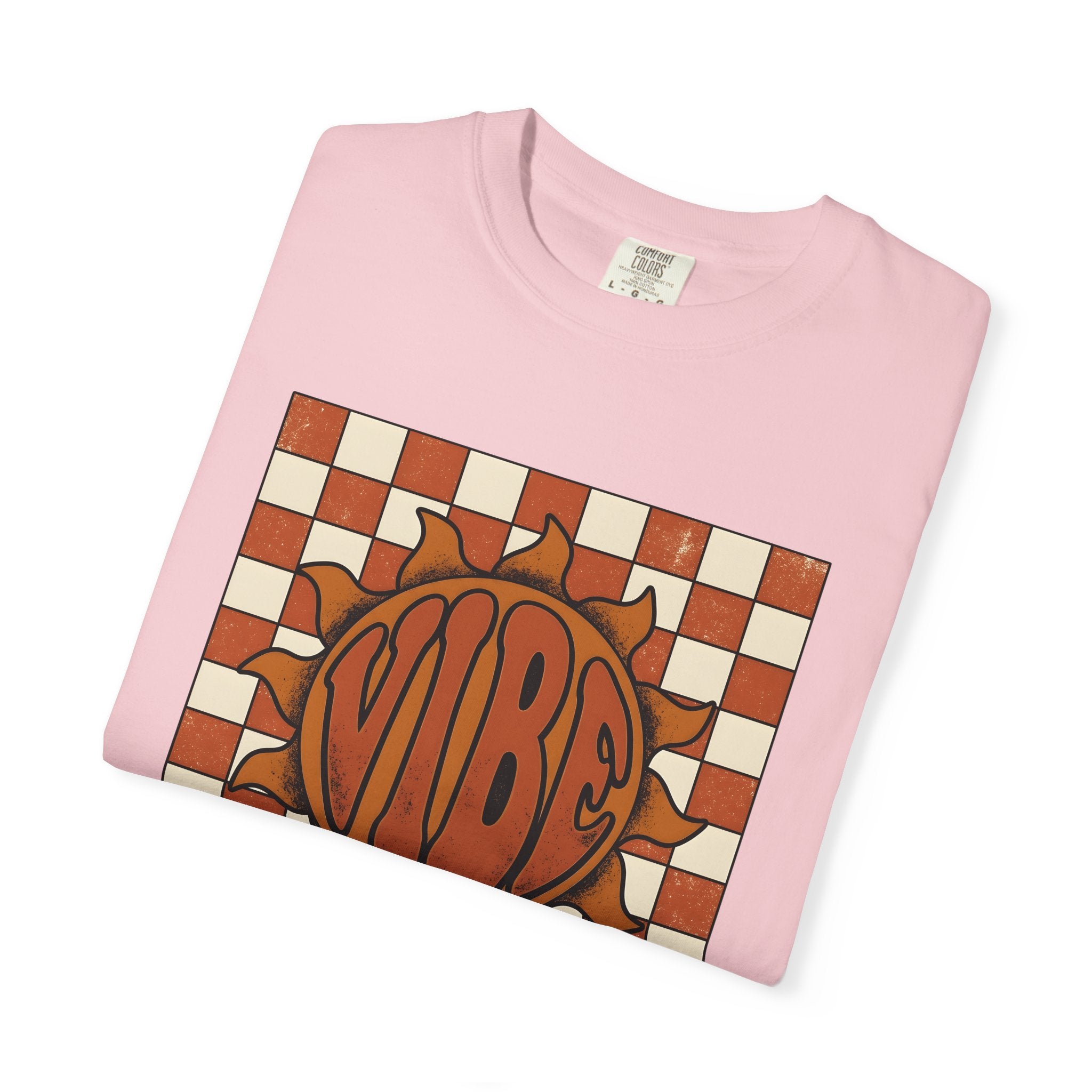 Sun Graphic Shirt Retro Boho Gift Women Retro Tee Solar T-Shirt Retro Fan Groovy Tshirt Hippie Graphic Vintage Checkerboard Tshirt