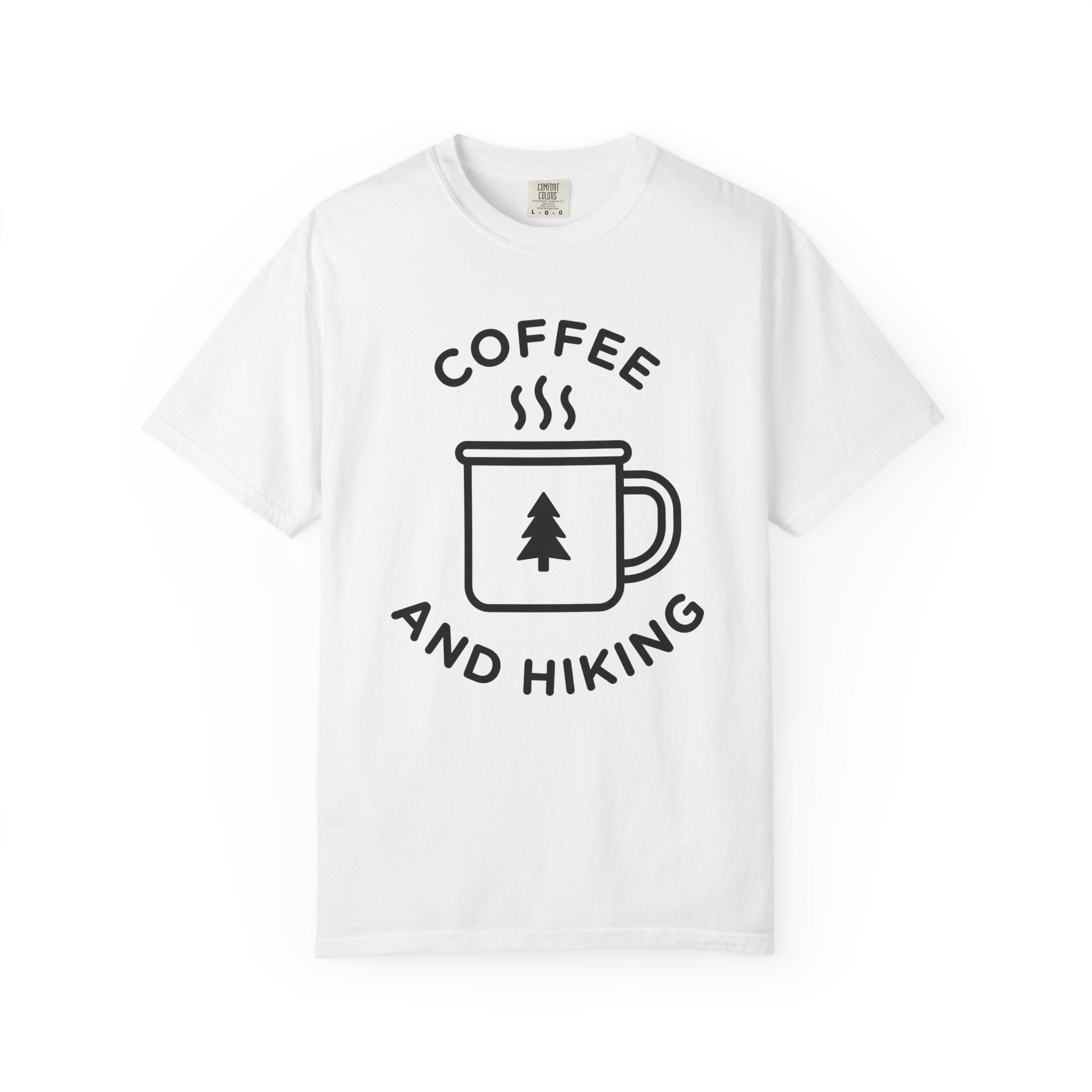 Coffee Mug Shirt Coffee Nature Gift Women Minimalist Tee Mug T-Shirt Coffee Fan Simple Tshirt Wilderness Graphic Retro Pine Tree Tshirt