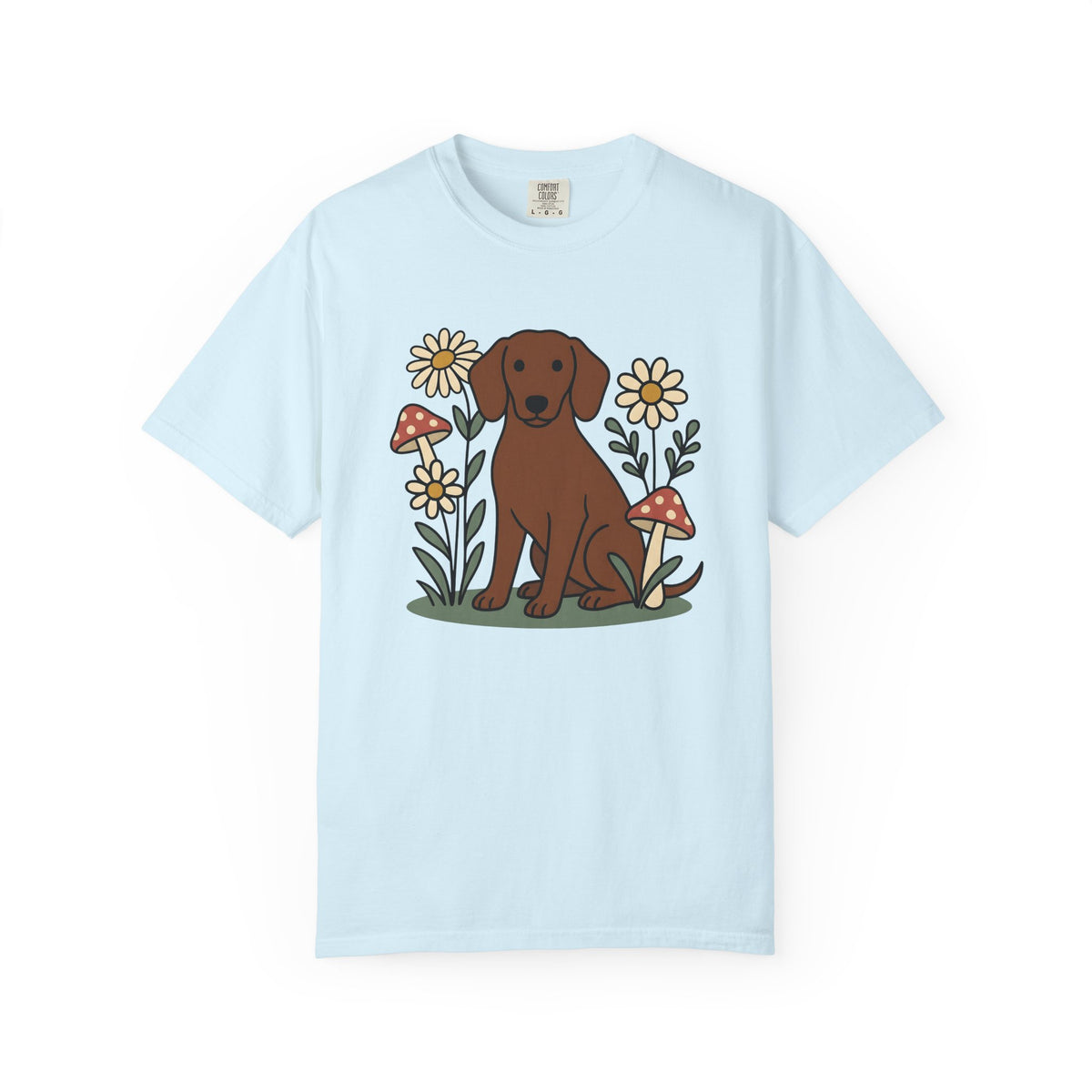 Tan Dog Shirt Dog Botanicals Unisex Gift Animated Tee Canine T-Shirt Dog Fan