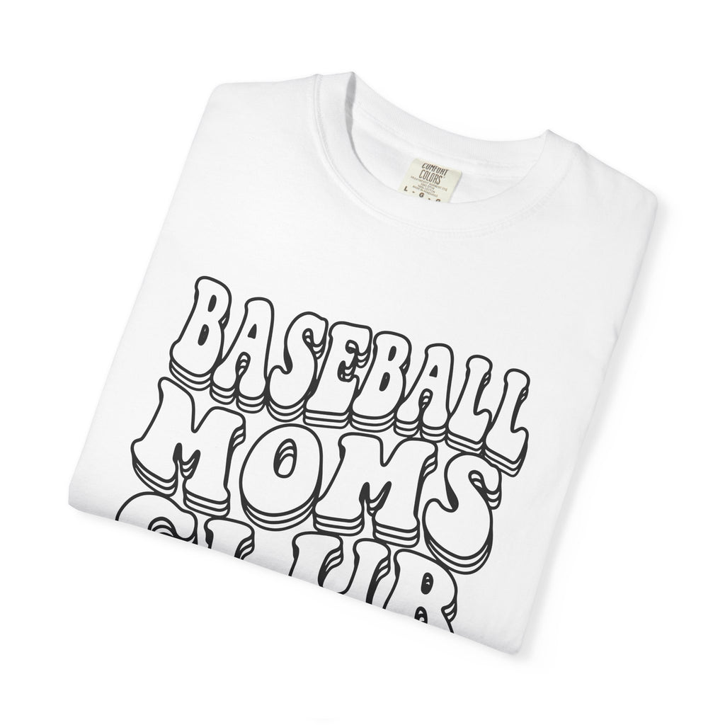 Bold Text Graphic Shirt Baseball Moms Sports Gift Women Retro Tee Graphic T-Shirt Baseball Mom Fan Distressed Tshirt Athletic Design Graphic