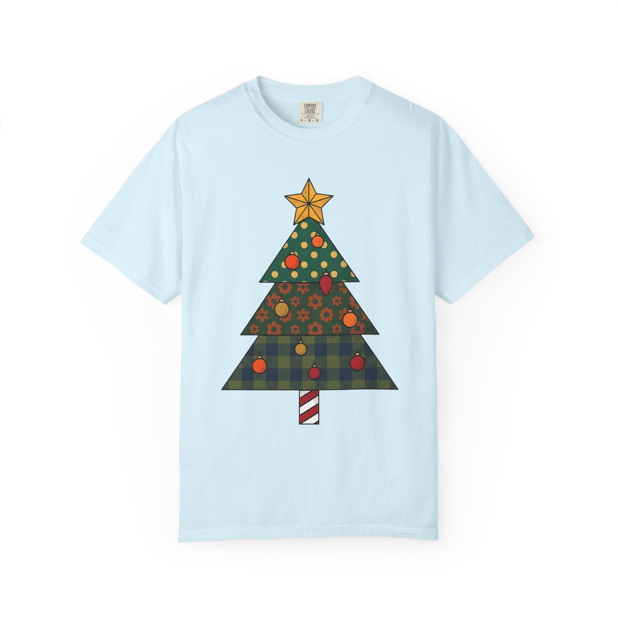 Christmas Tree Shirt Christmas Festive Gift Women Country Tee Fir Tree T-Shirt Holiday Fan Christmas Tree Tshirt Holiday Graphic Classic
