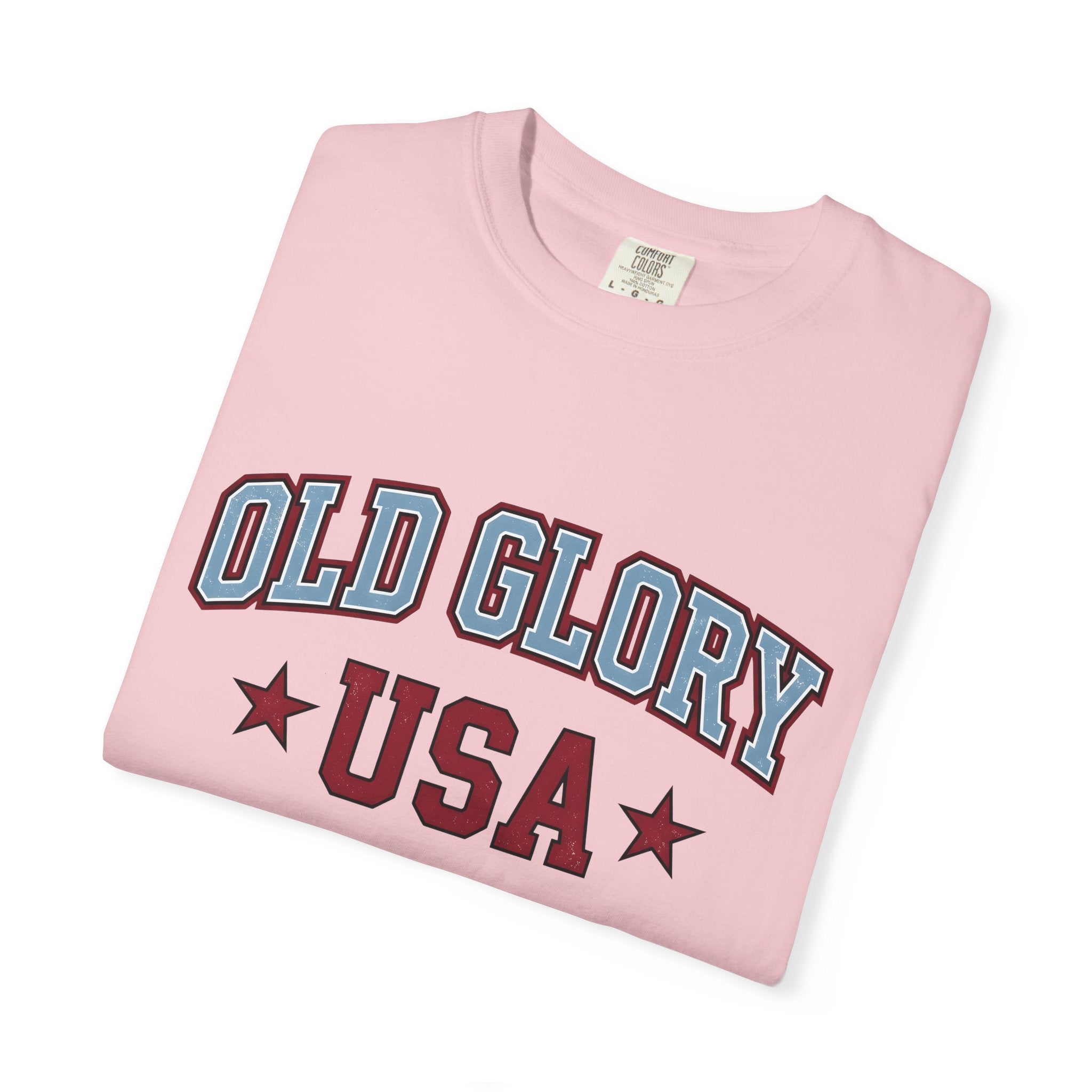 Varsity Lettering Shirt 4th Of July American Gift Women Vintage Tee Letterman T-Shirt Independence Fan Distressed Tshirt Patriotic Graphic