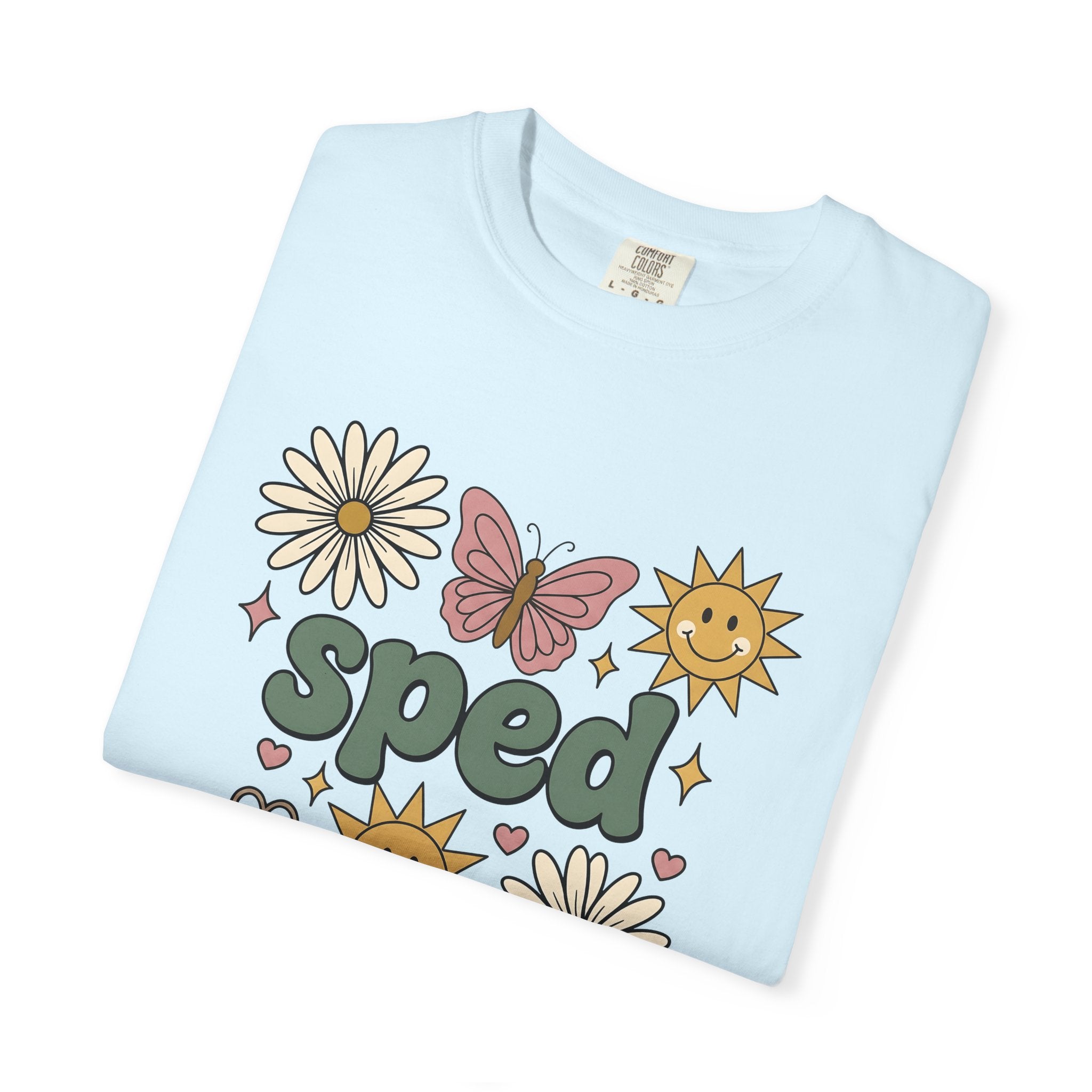 Sunflower Daisy Butterfly Shirt Teachers Floral Gift Women Boho Tee Flower T-Shirt Educator Enthusiast Bohemian Tshirt Floral Graphic Retro