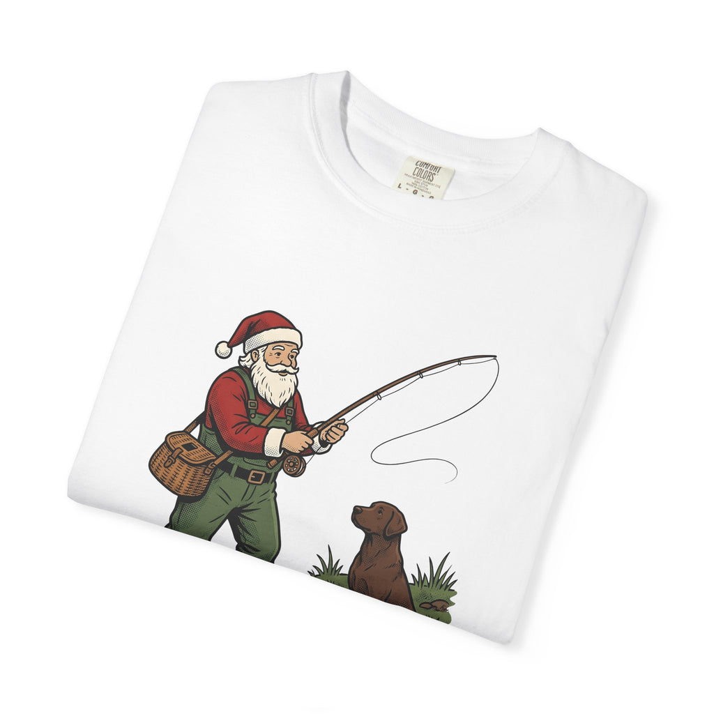 Holiday Fisherman Shirt Christmas Hobby Gift Women Sketch Tee Fisherman T-Shirt Christmas Fan Fisherman Tshirt Pastime Graphic Cartoon Pet