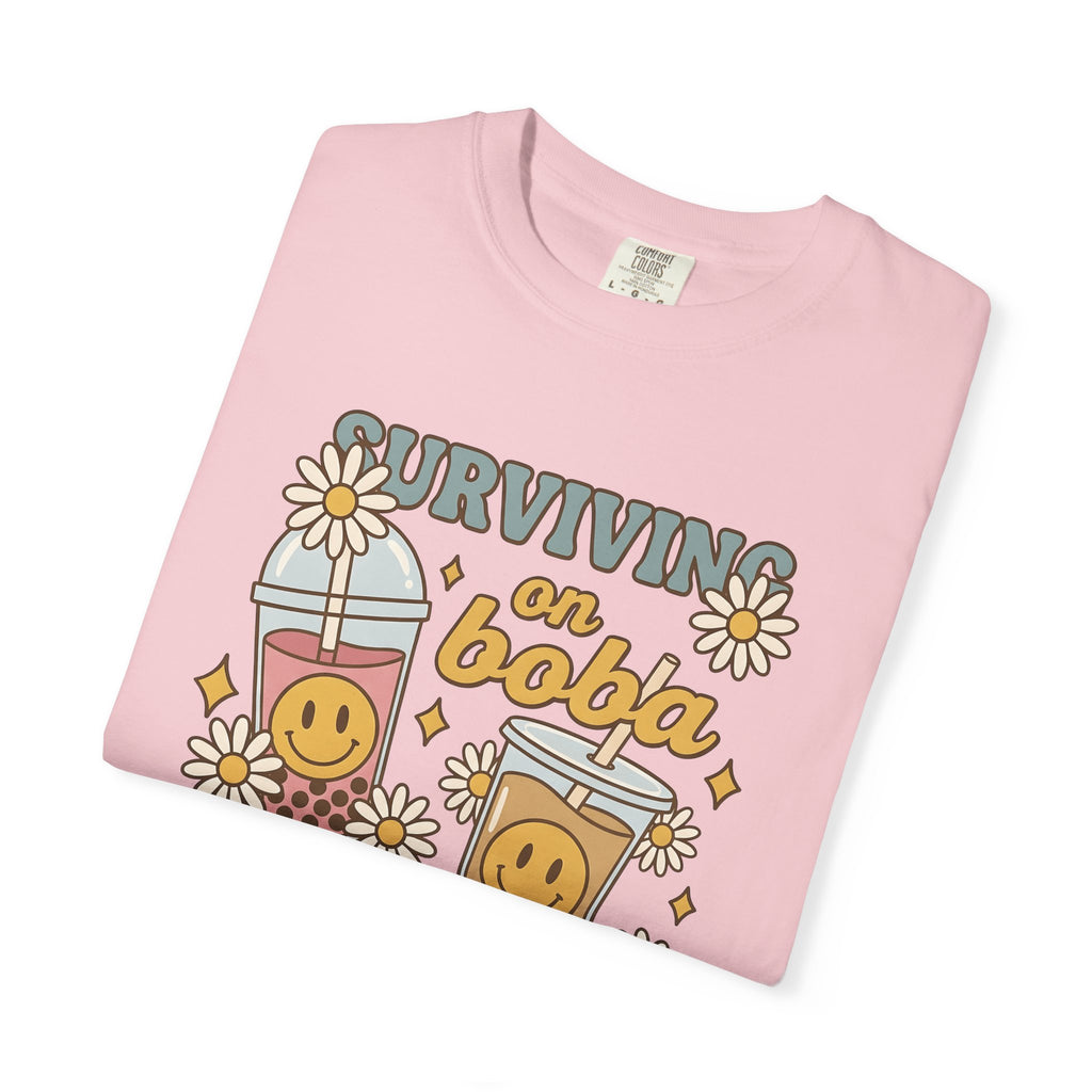 Bubble Tea Shirt Boba Jokes Gift Women Cute Tee Boba Drink T-Shirt Boba Fan Kawaii Tshirt Pun Graphic Vintage Flowers Tshirt