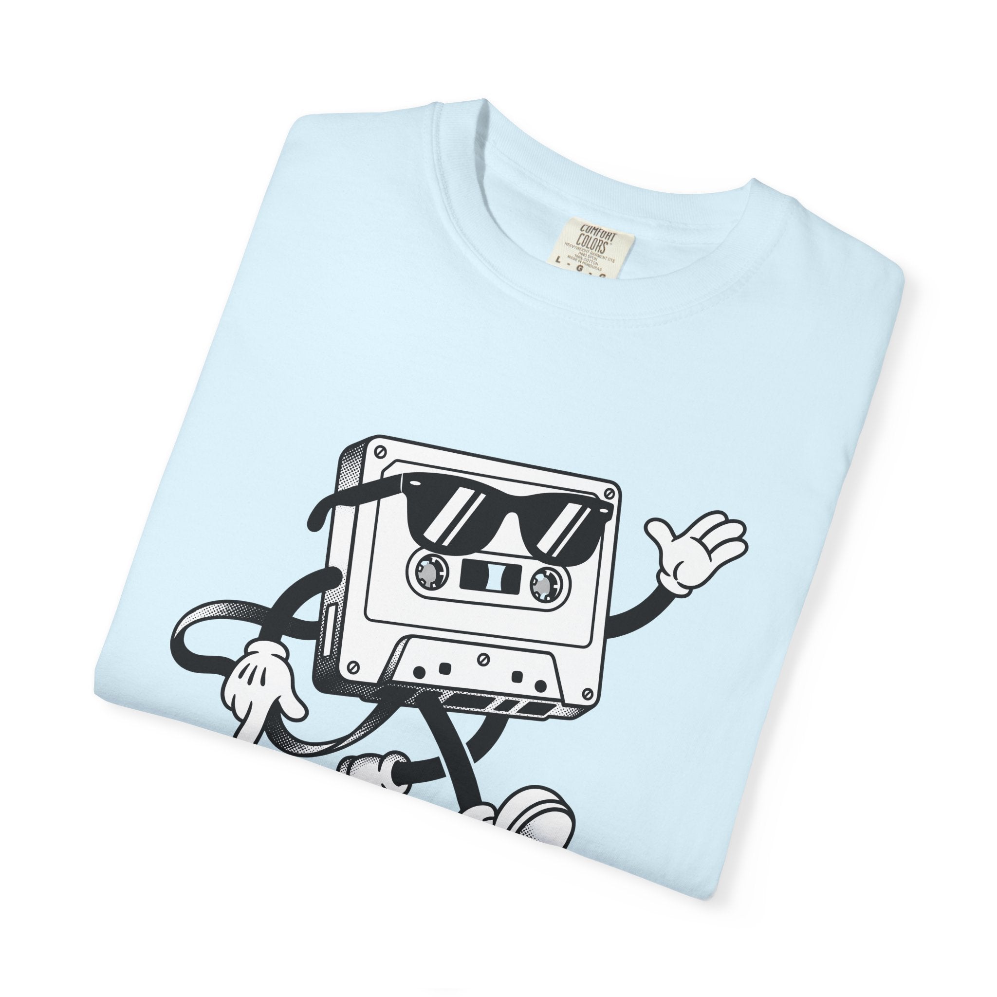 Tape Cartoon Character Shirt Vintage Audio Gift Women Comic Tee Scotch Tape T-Shirt Retro Fan Cartoon Tshirt Sound Graphic Old School Shades