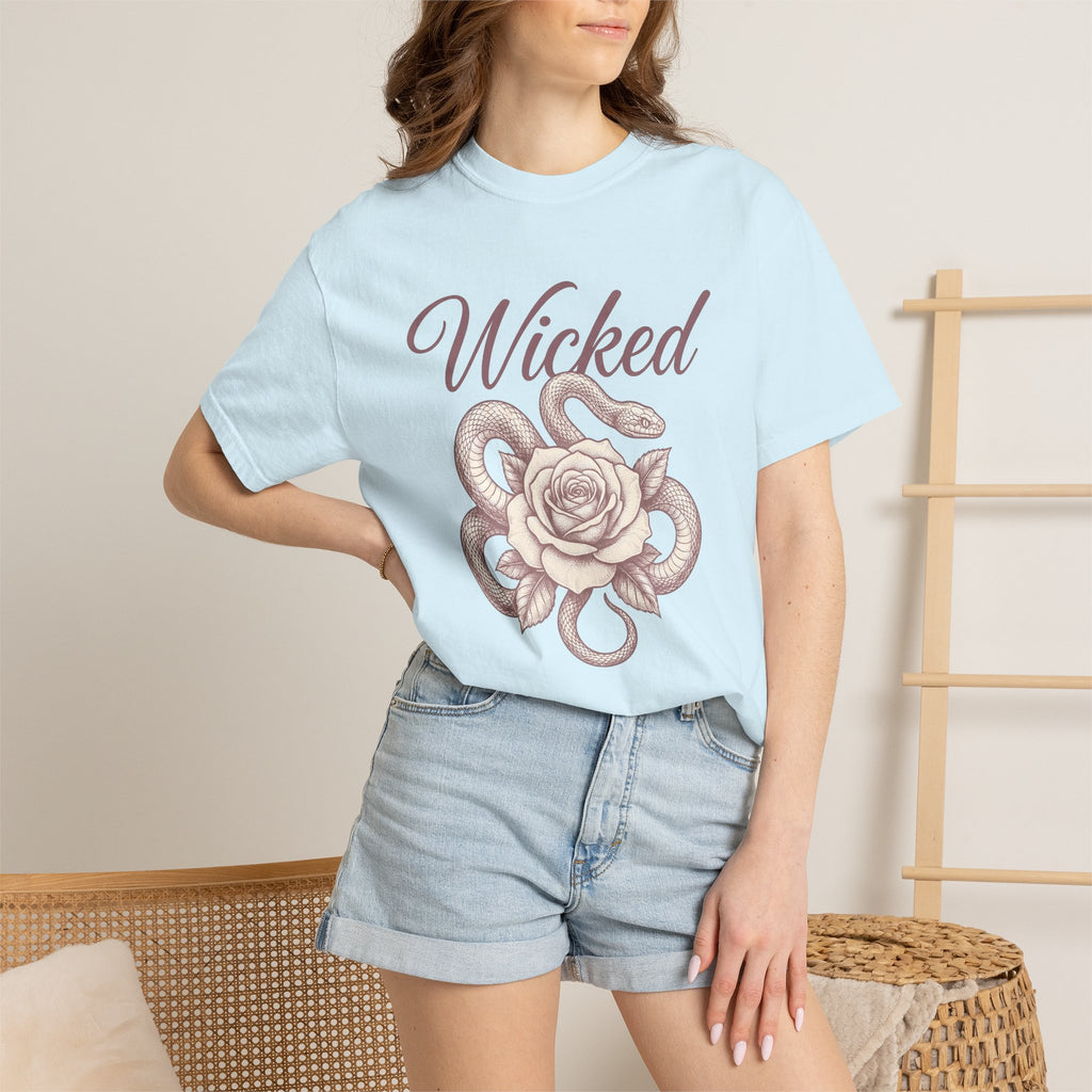 Snake Rose Shirt Gothic Floral Gift Women Tattoo Tee Serpent T-Shirt Dark Fan Ink Tshirt Bouquet Graphic Vintage Flower Tshirt