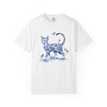 Flower Cat Shirt Cat Flower Gift Women Floral Tee Kitty T-Shirt Cat Fan Fancy Tshirt Blossom Graphic Retro Water Lily Tshirt
