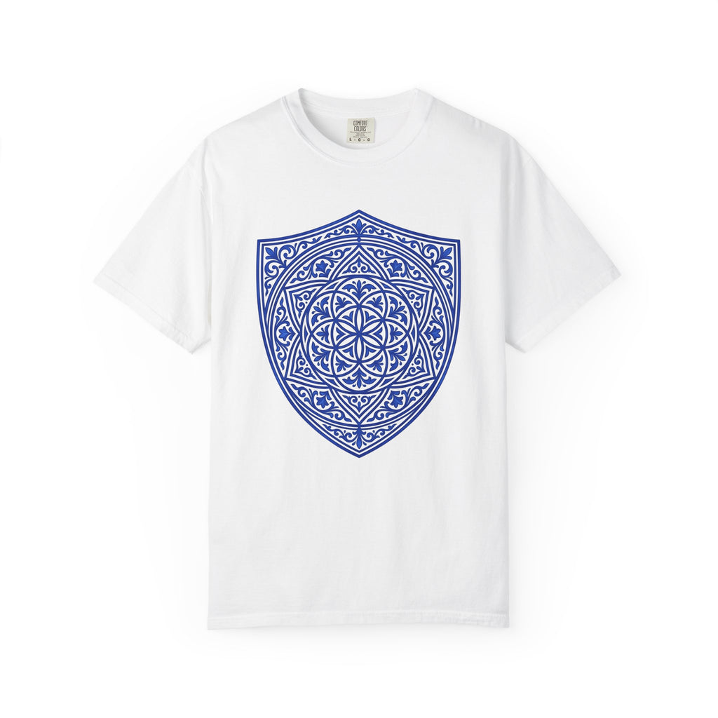 Mandala Shield Shirt Boho Chic Pattern Gift Women Boho Tee Mandala T-Shirt Bohemian Enthusiast Hippie Tshirt Design Graphic Geometric Floral