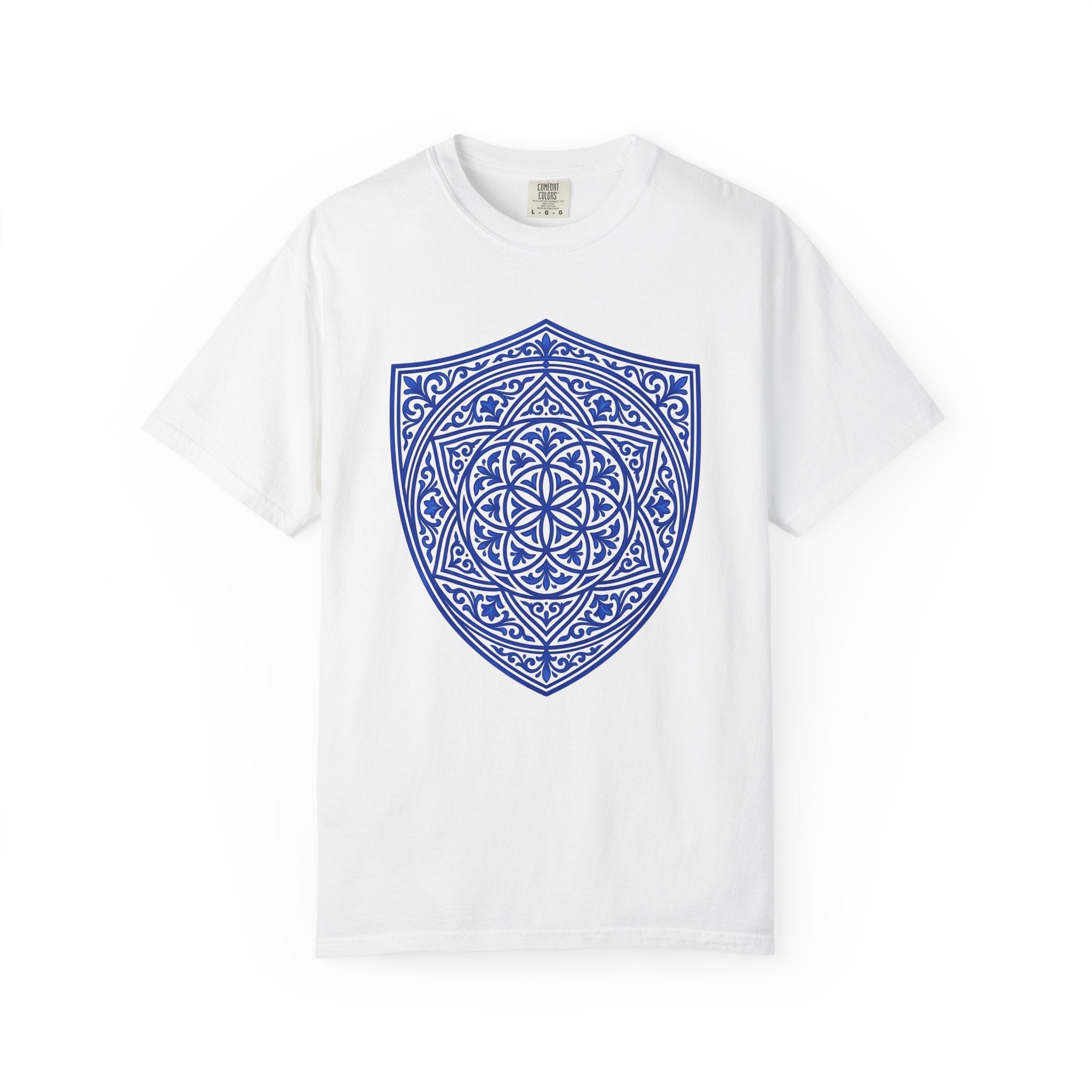 Mandala Shield Shirt Boho Chic Pattern Gift Women Boho Tee Mandala T-Shirt Bohemian Enthusiast Hippie Tshirt Design Graphic Geometric Floral
