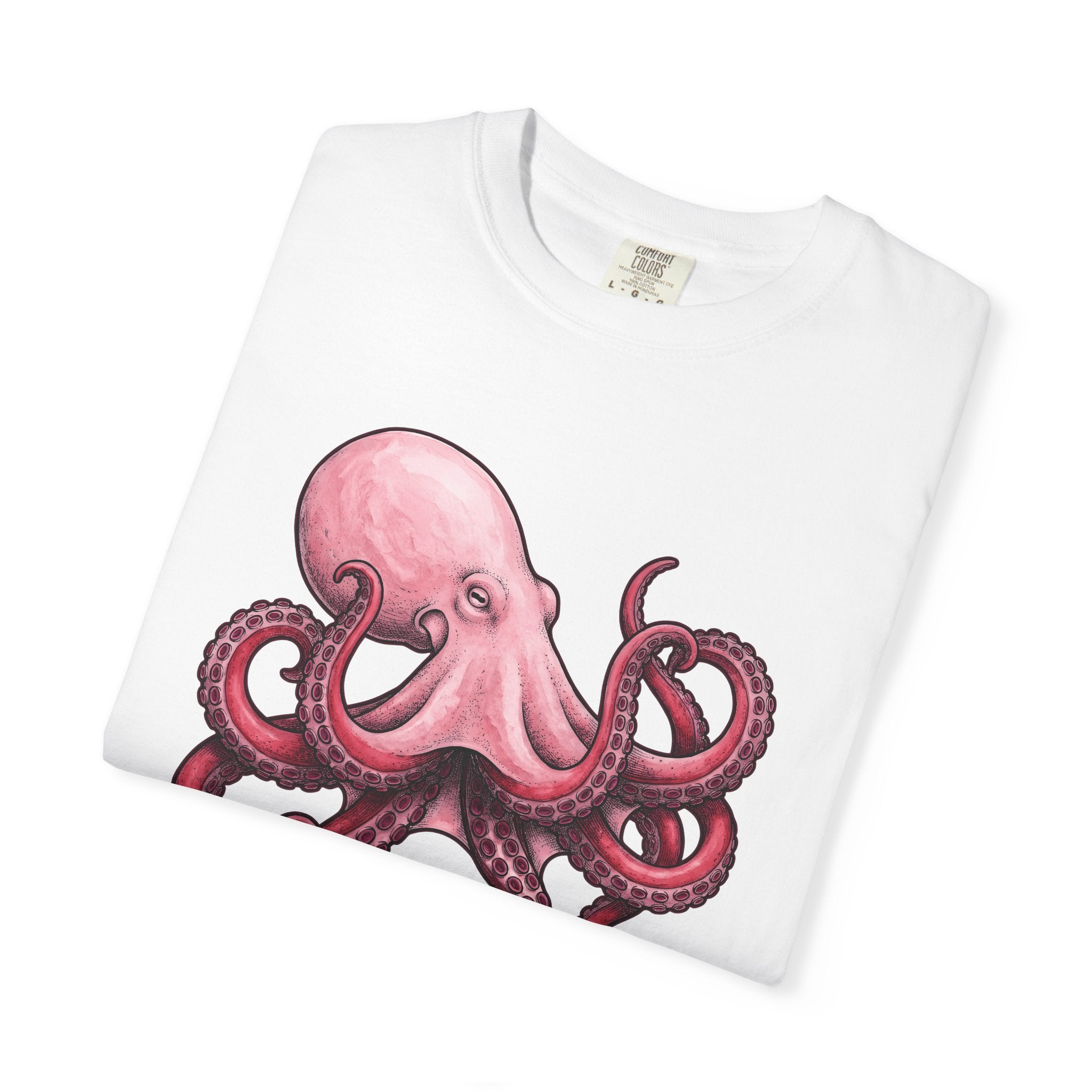 Octopus Graphic Shirt Animals Ocean Gift Women Detailed Tee Cephalopod T-Shirt Wildlife Fan Kraken Graphic Illustration Retro Tshirt Vintage