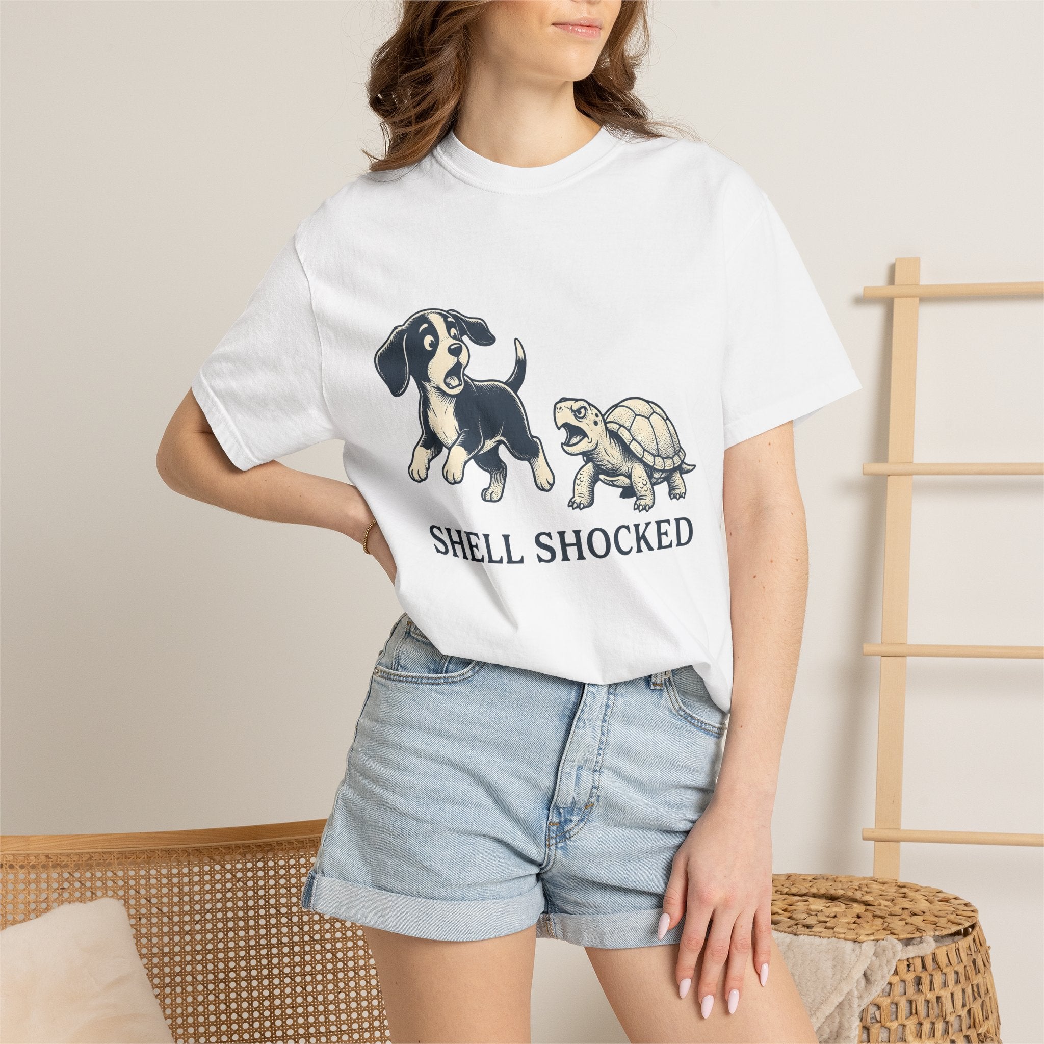 Dog Turtle Art Shirt Dog Wildlife Gift Women Classic Tee Turtle Art T-Shirt Dog Owner Dog Fan Pet Tshirt Wildlife Conservation Graphic