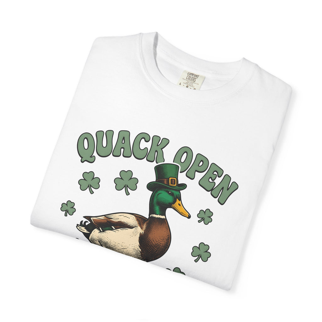 Duck Hat Shirt St Patrick's Day Comedy Gift Women Nostalgic Tee Duckbill T-Shirt Shamrock Fan Retro Tshirt Humor Graphic Outline Four Leaf