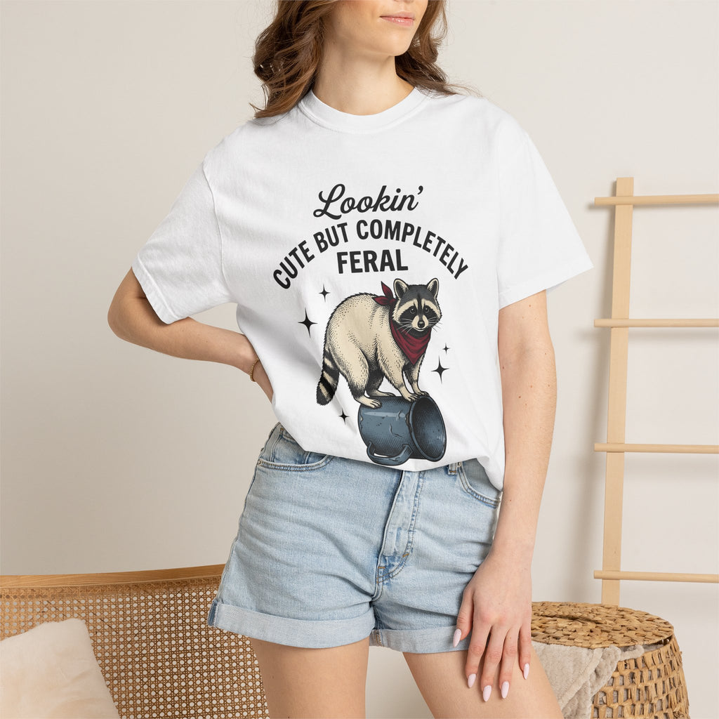 Raccoon Kerchief Shirt Cowgirl Creatures Gift Women Antique Tee Bandana T-Shirt Rodeo Fan Vintage Tshirt Animal Graphic Line Art Metal
