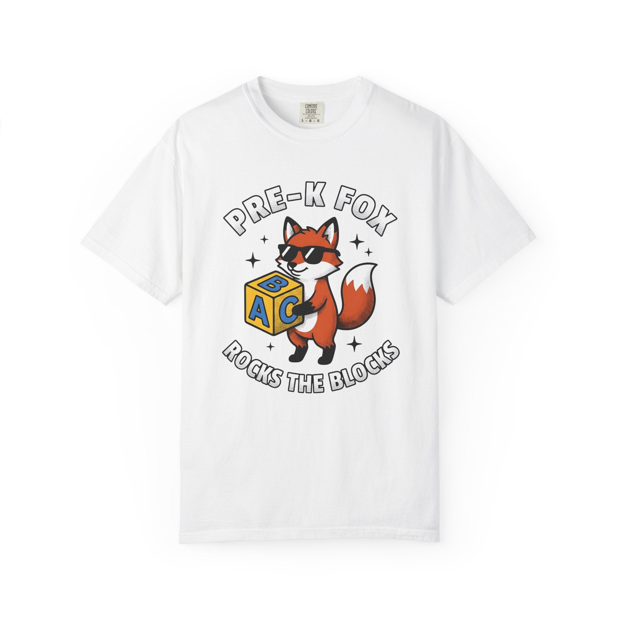 Fox Sunglasses Shirt Teacher Preschool Gift Women Cartoon Tee Shades T-Shirt Educator Enthusiast Comic Tshirt Kindergarten Graphic Retro Abc