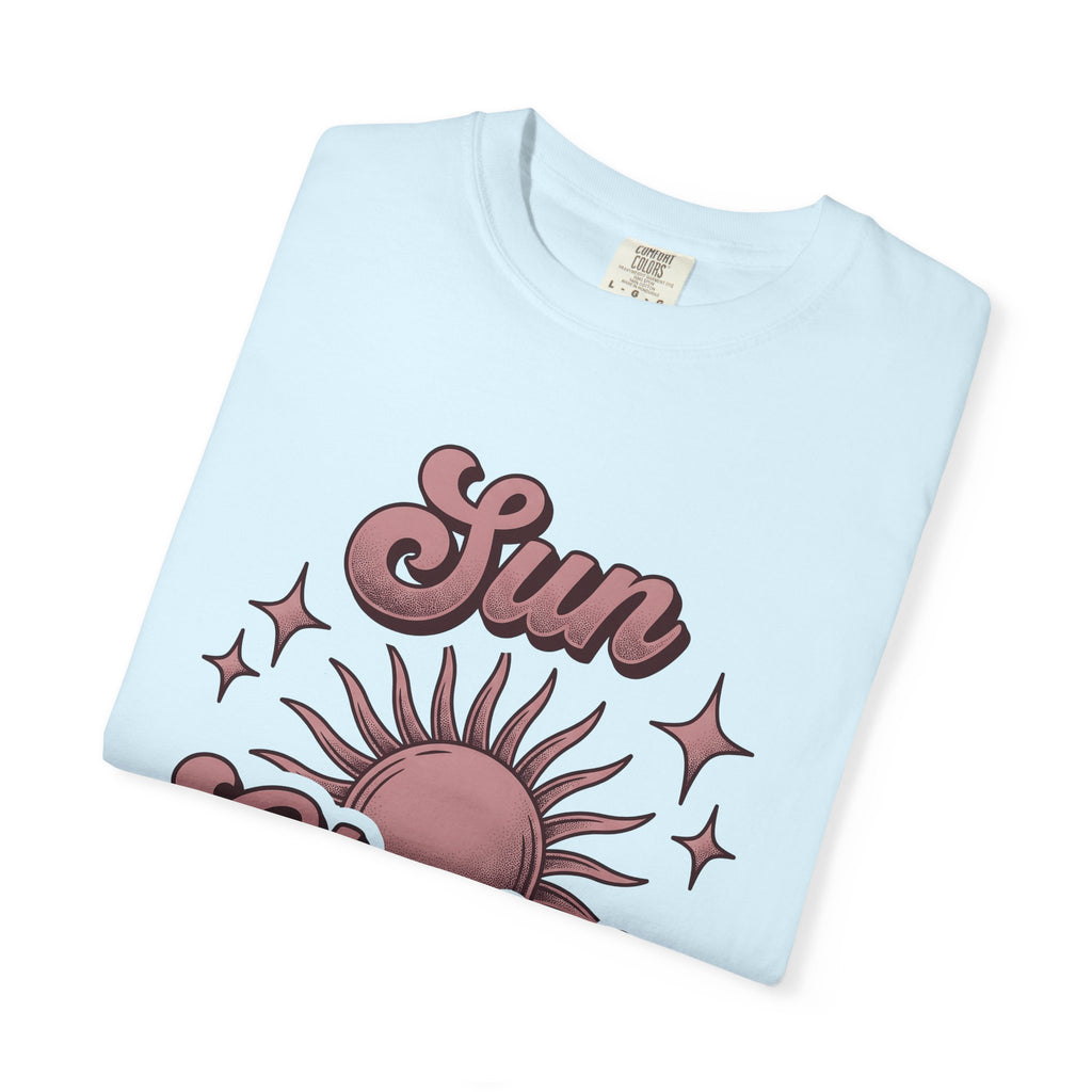 Sun Illustration Shirt Sun Home Decor Gift Women Mid Century Tee Solar T-Shirt Sunshine Fan Retro Tshirt Decor Graphic Rustic Star Shapes