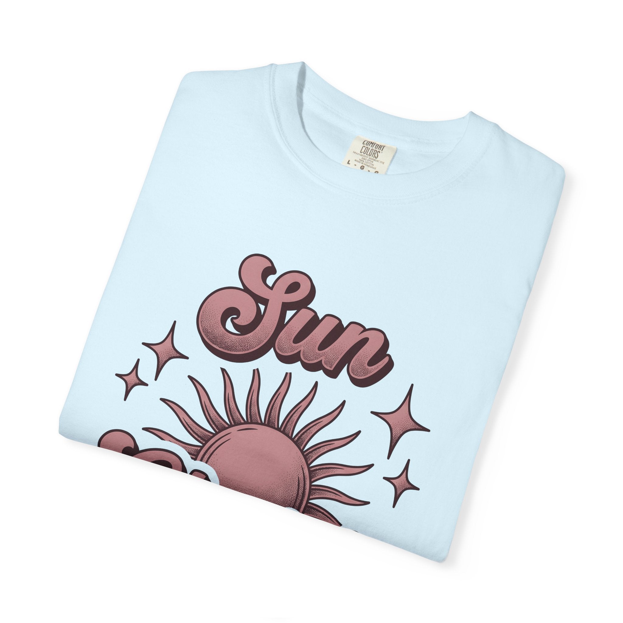 Sun Illustration Shirt Sun Home Decor Gift Women Mid Century Tee Solar T-Shirt Sunshine Fan Retro Tshirt Decor Graphic Rustic Star Shapes