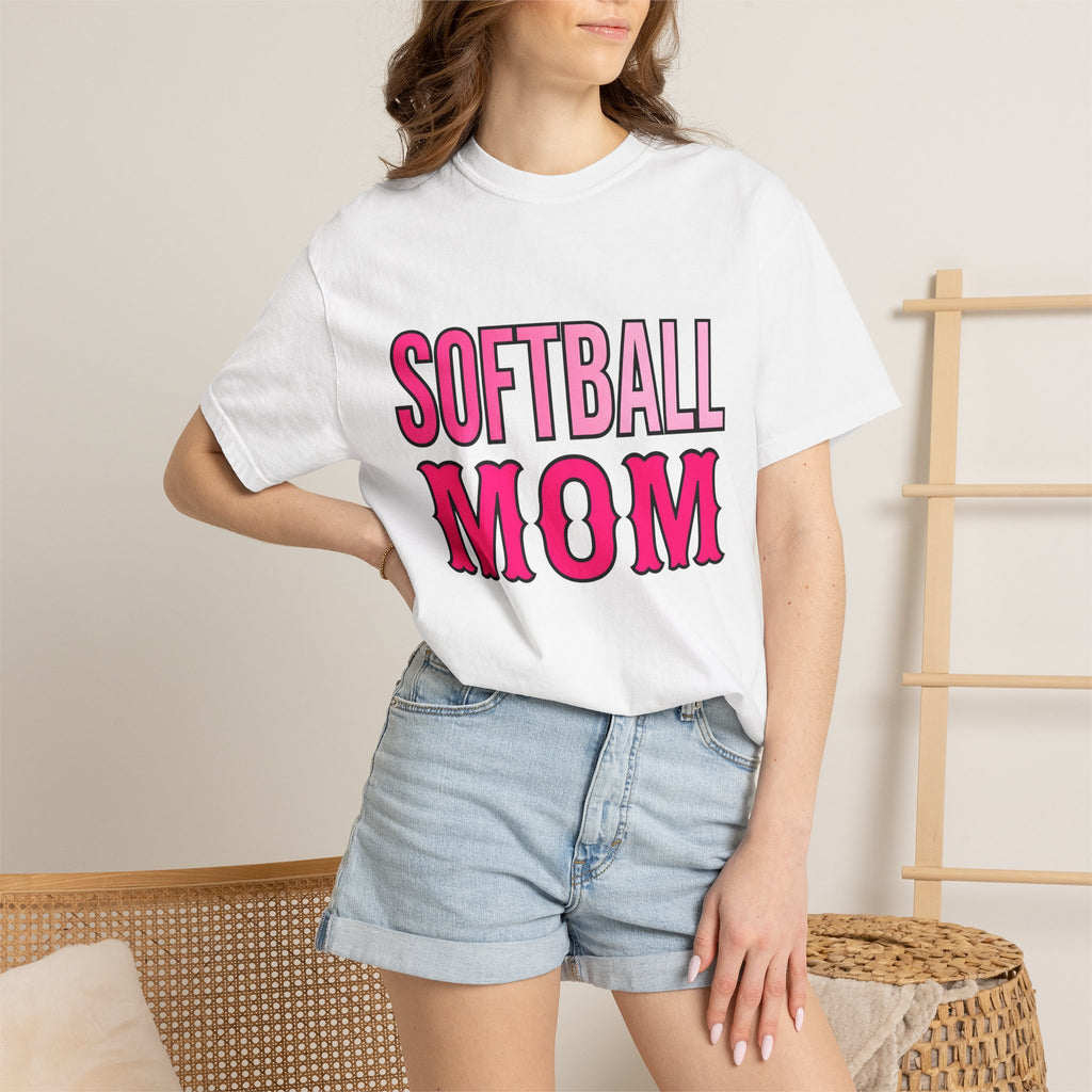 Athletic Mom Shirt Moms Baseball Gift Women Solid Tee Fitness Mom T-Shirt Mom Enthusiast Bold Tshirt Softball Graphic Vintage Pink Font