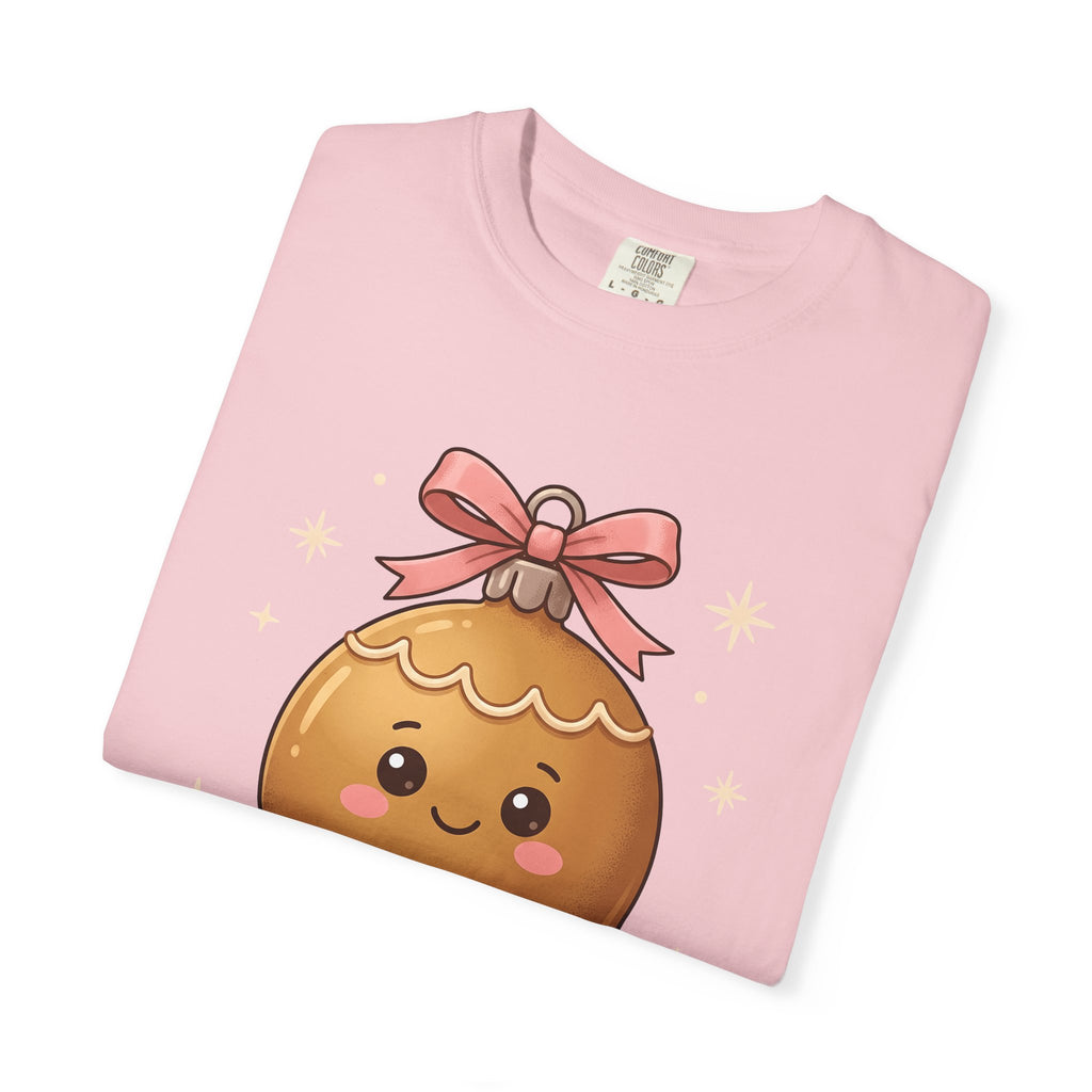 Gingerbread Decoration Shirt Christmas Festive Gift Women Cute Tee Cookie Decorating T-Shirt Xmas Fan Holiday Graphic Tshirt Comic Ribbon