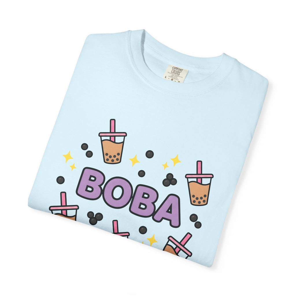 Boba Tea Shirt Drinks Foodie Gift Women Kawaii Tee Bubble Tea T-Shirt Beverage Fan Cute Tshirt Food Graphic Cartoon Sparkles Tshirt